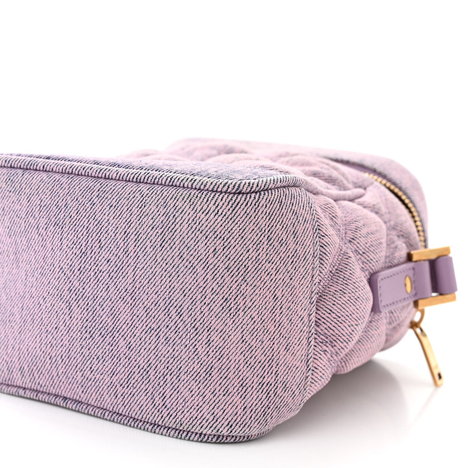 Saint Laurent Denim Quilted 80's Vanity Bag Bleached Lilac 10 of 10