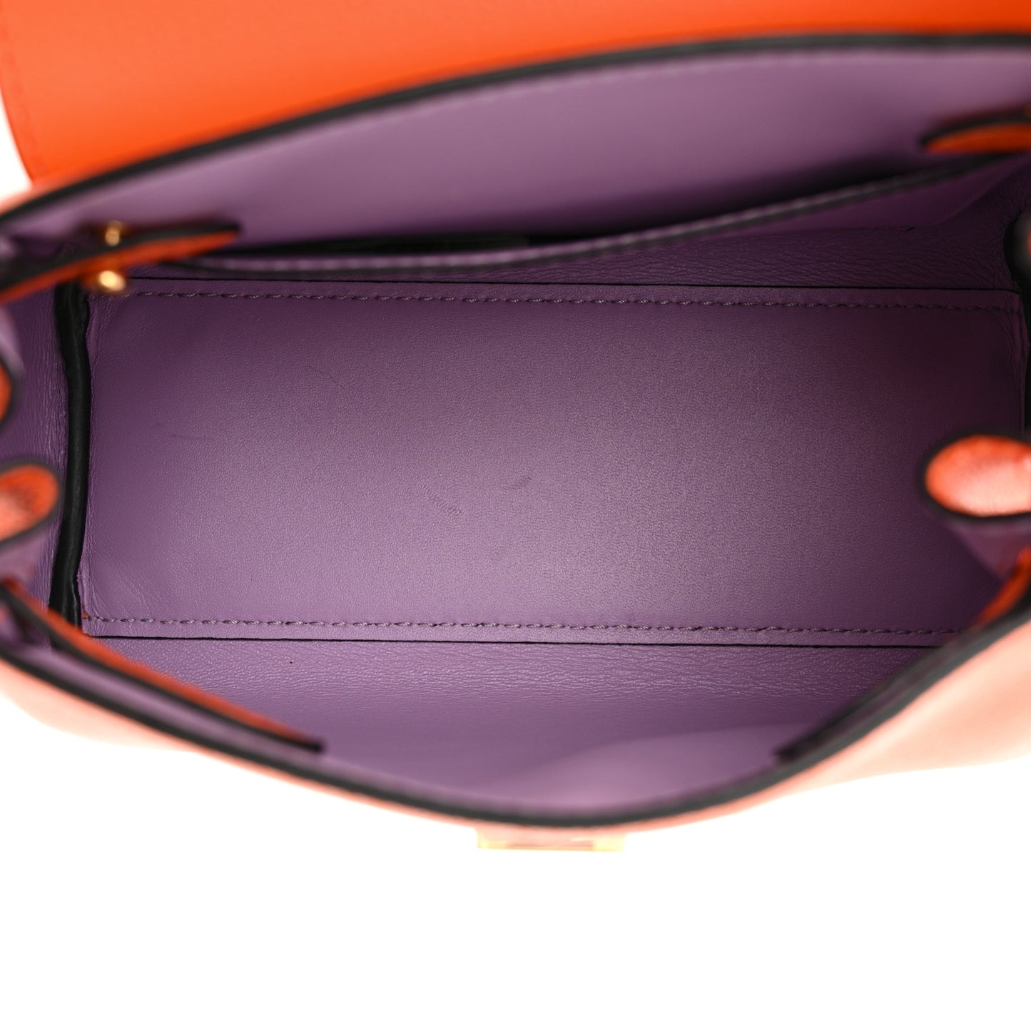 Grained Calfskin Small La Medusa Bag Orange
