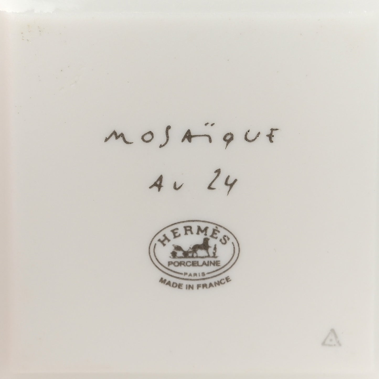 Porcelain Mosaique Au 24 Square Plate N°1 Gold