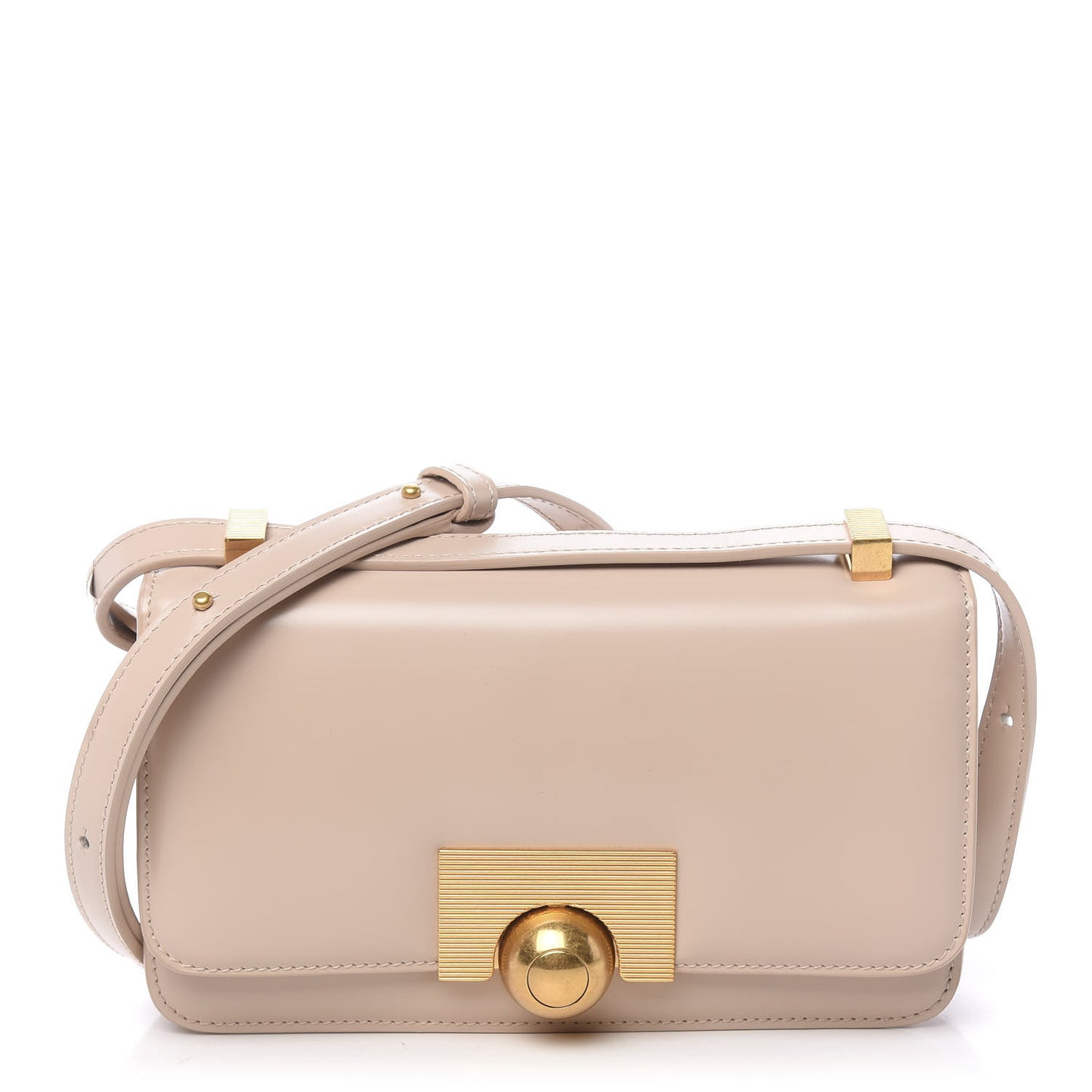 Spazzolato Calfskin Classic Mini BV Bag Nude
