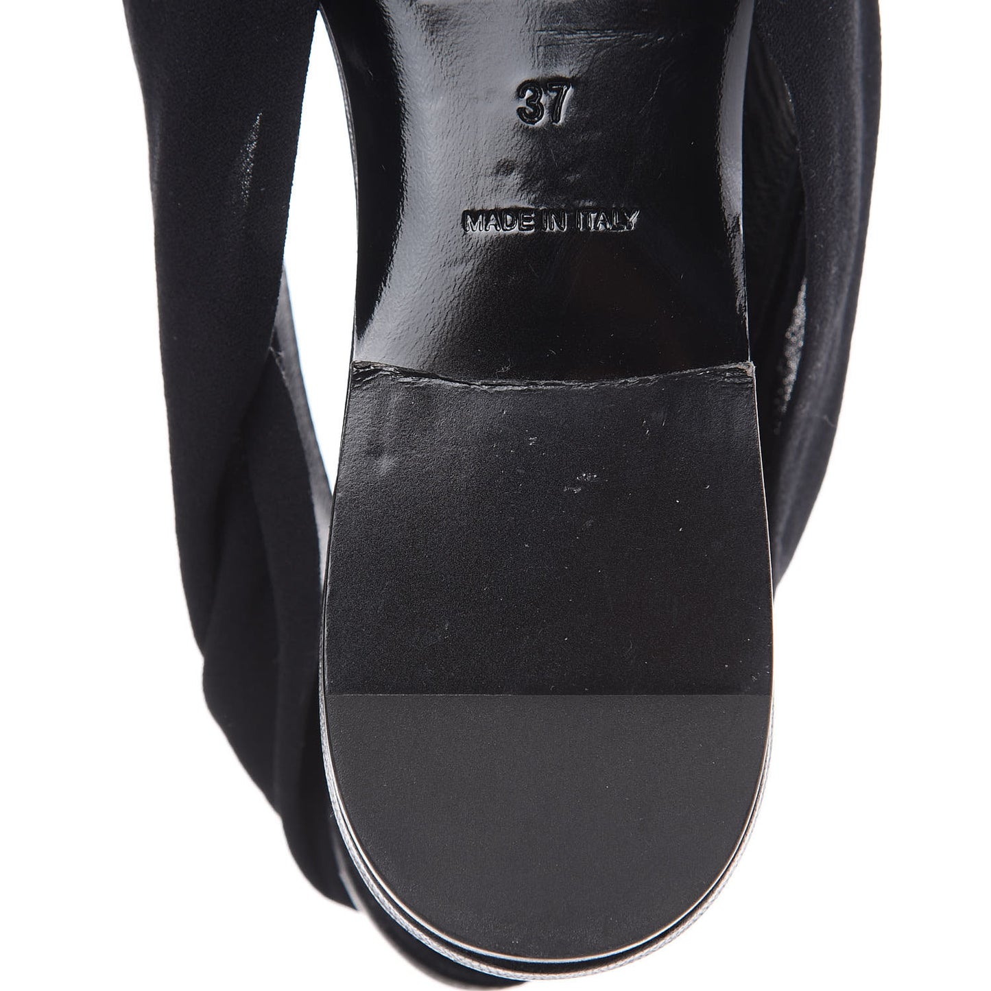Jersey Knife Point-Toe Slingback Flats 37 Black