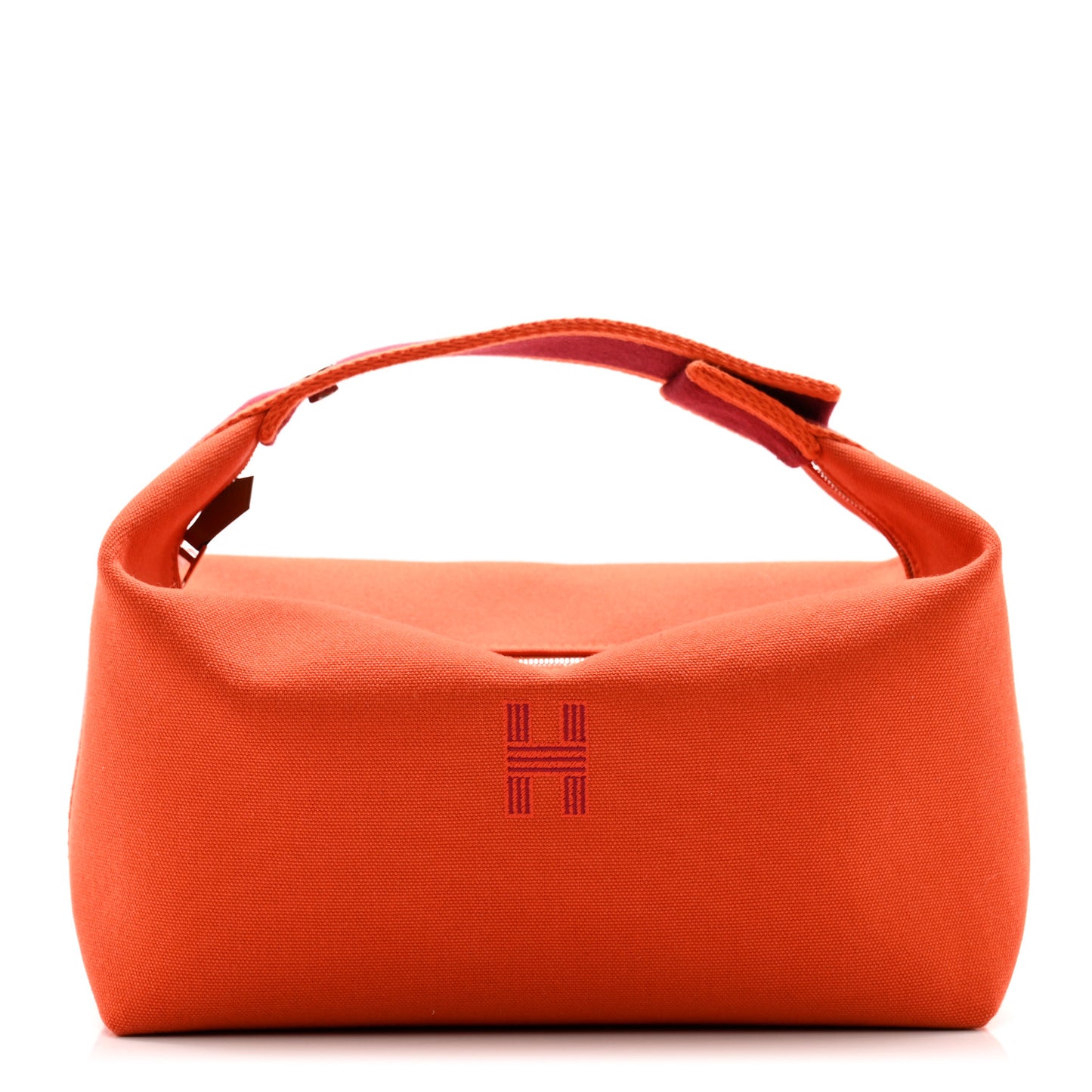 Canvas Large Bride-A-Brac Pouch Orange Feu Burgundy