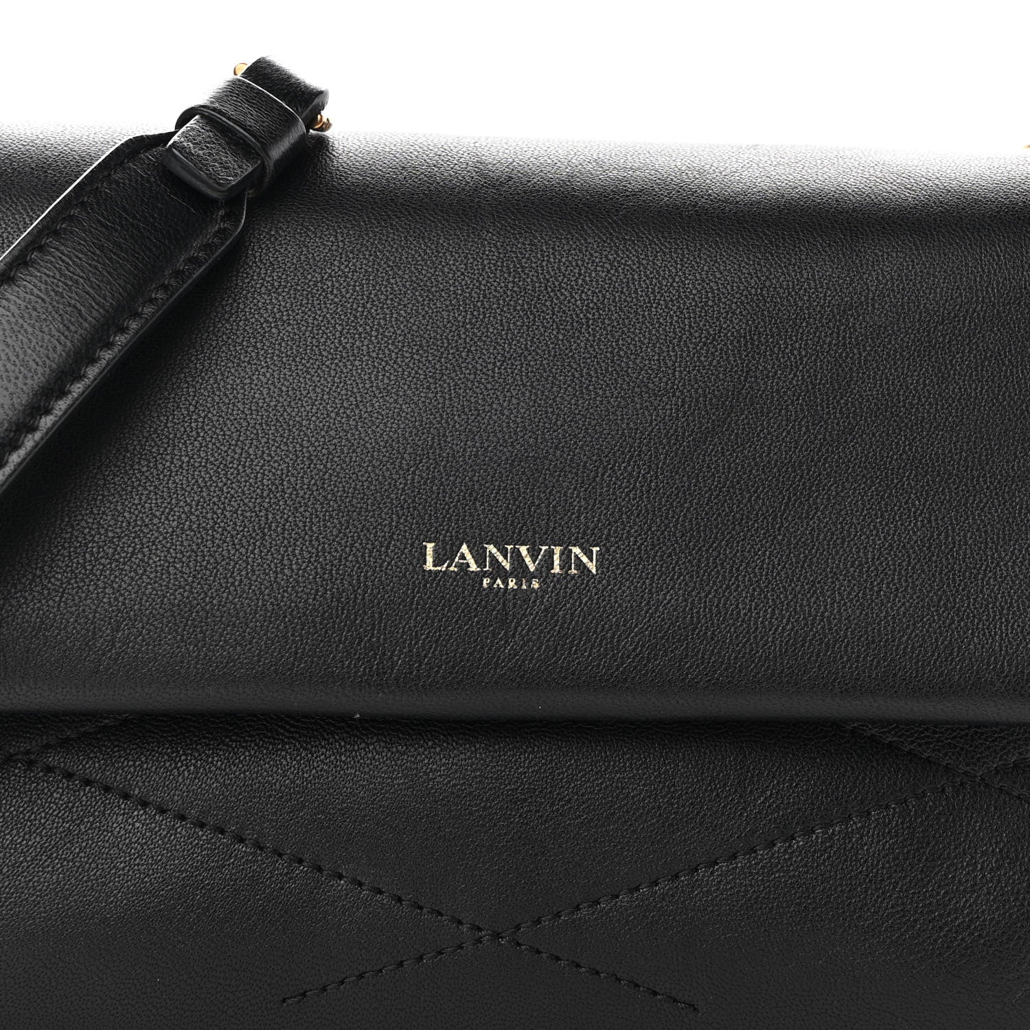 Lanvin Lambskin Quilted Mini Sugar Flap Shoulder Bag Black 6 of 7