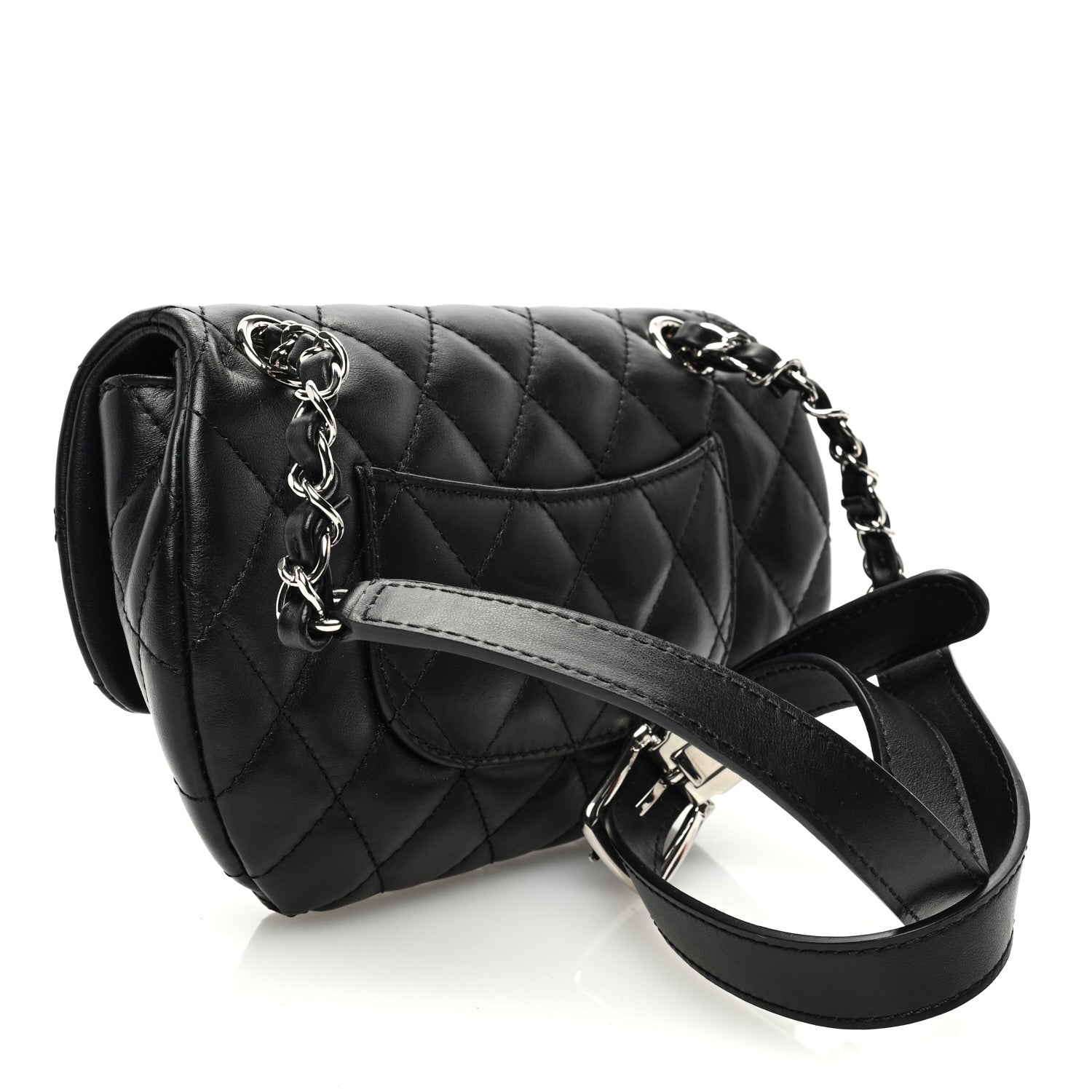 Chanel Calfskin Quilted CC Uniform Flap Belt Bag Black 4 of 10