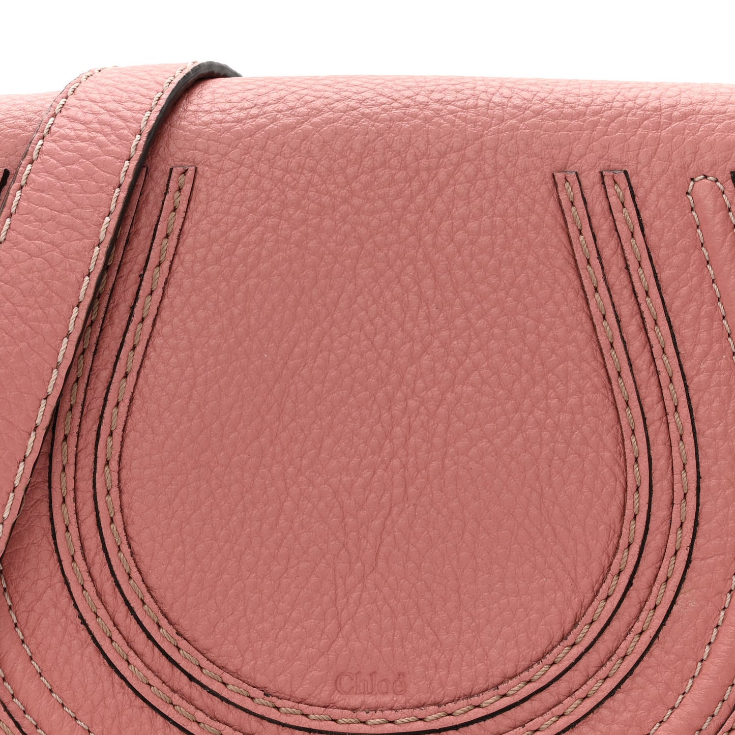 Calfskin Mini Marcie Round Crossbody Bag Rusty Pink