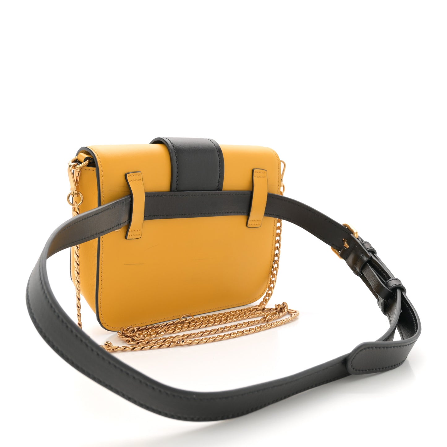 Saffiano City Calf Cahier Belt Bag Soleil Black