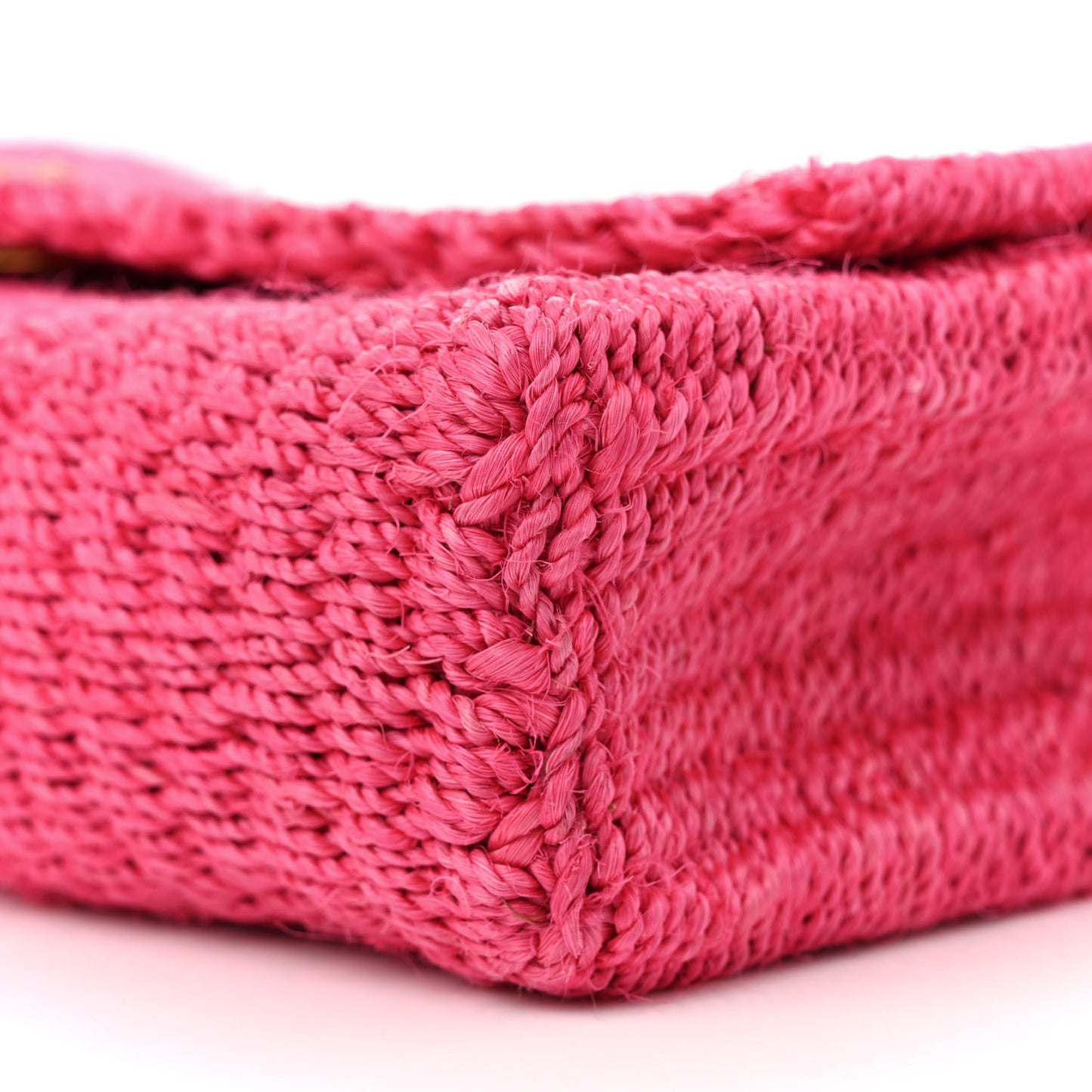 Raffia Medium Monogram Kate Satchel Pink Glow