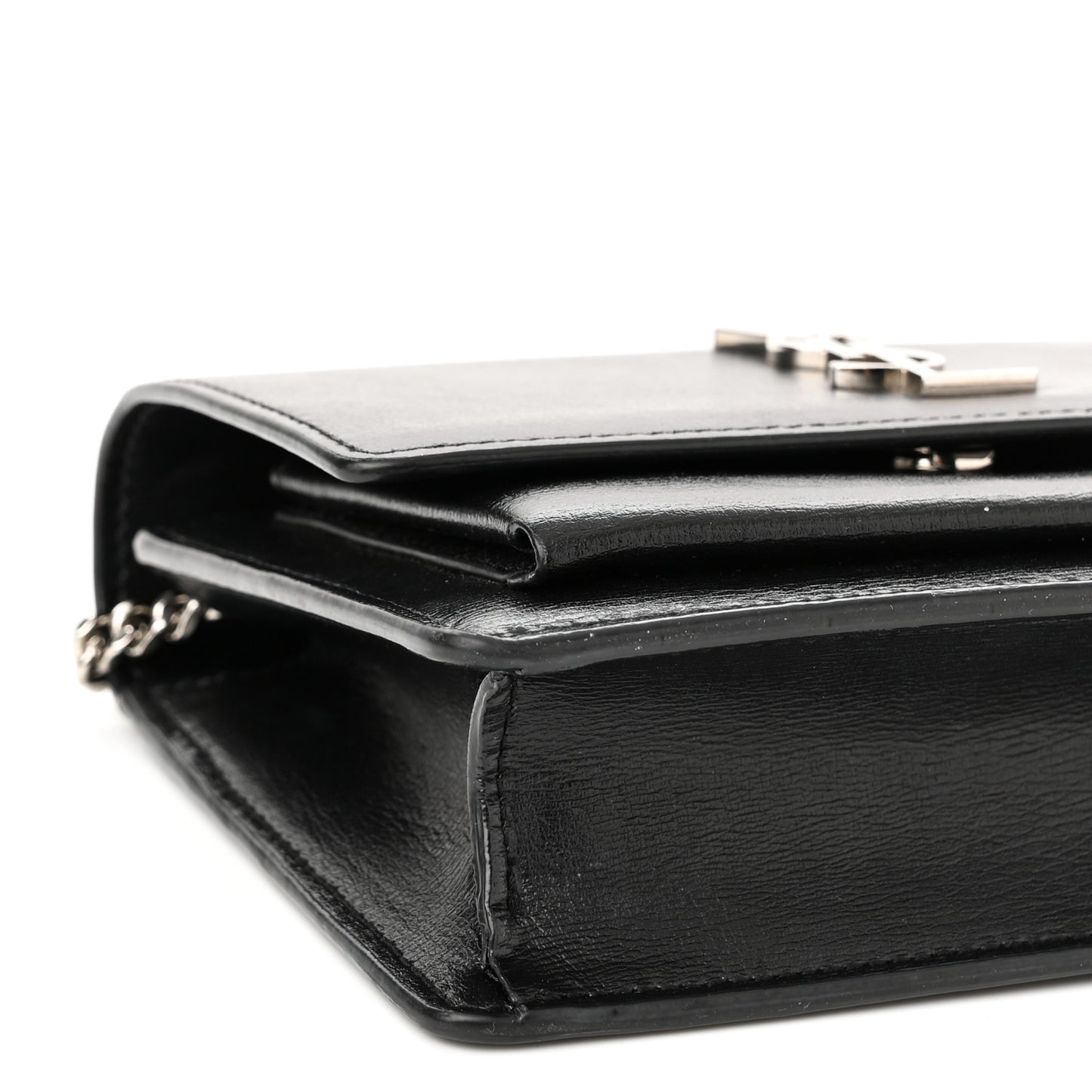 Calfskin Monogram Sunset Chain Wallet Black