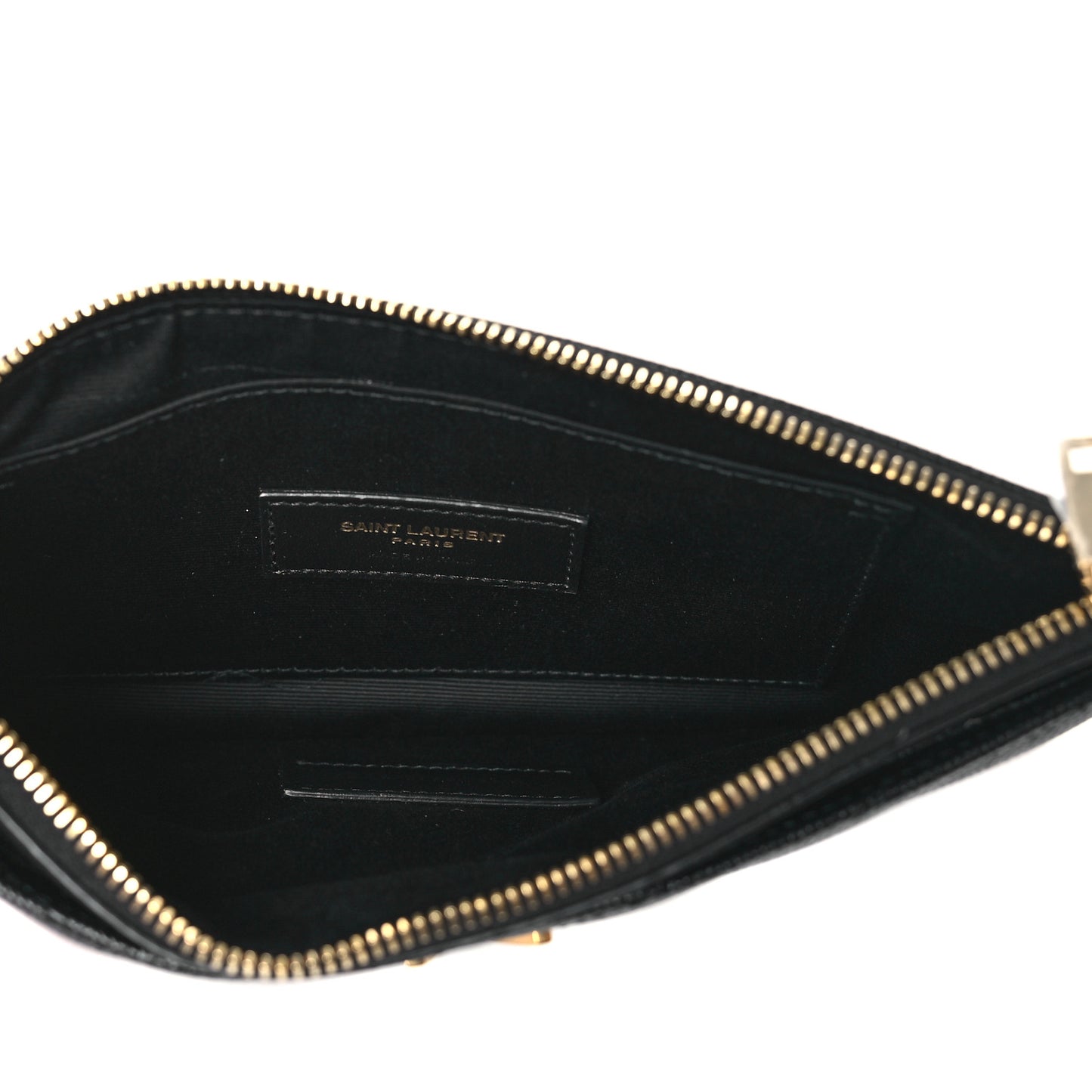 Grain De Poudre Chevron Monogram Large Bill Pouch Black
