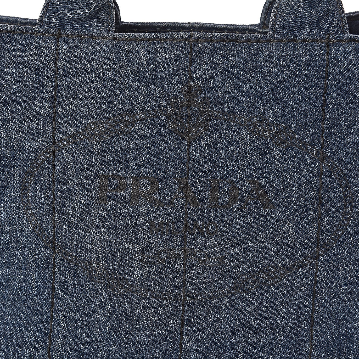 Prada Denim Logo Tote Avio 9 of 15