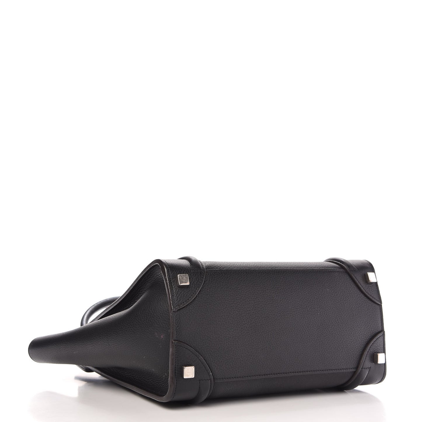 Drummed Calfskin Micro Luggage Black