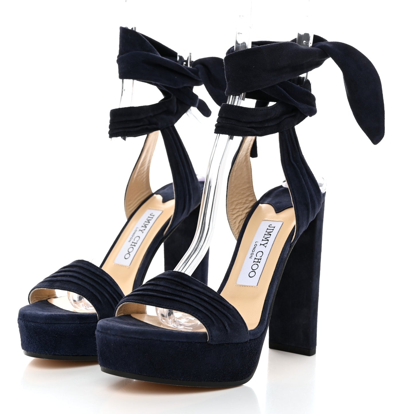 Soft Suede Kaytrin 120 Platform Sandals 38 Navy