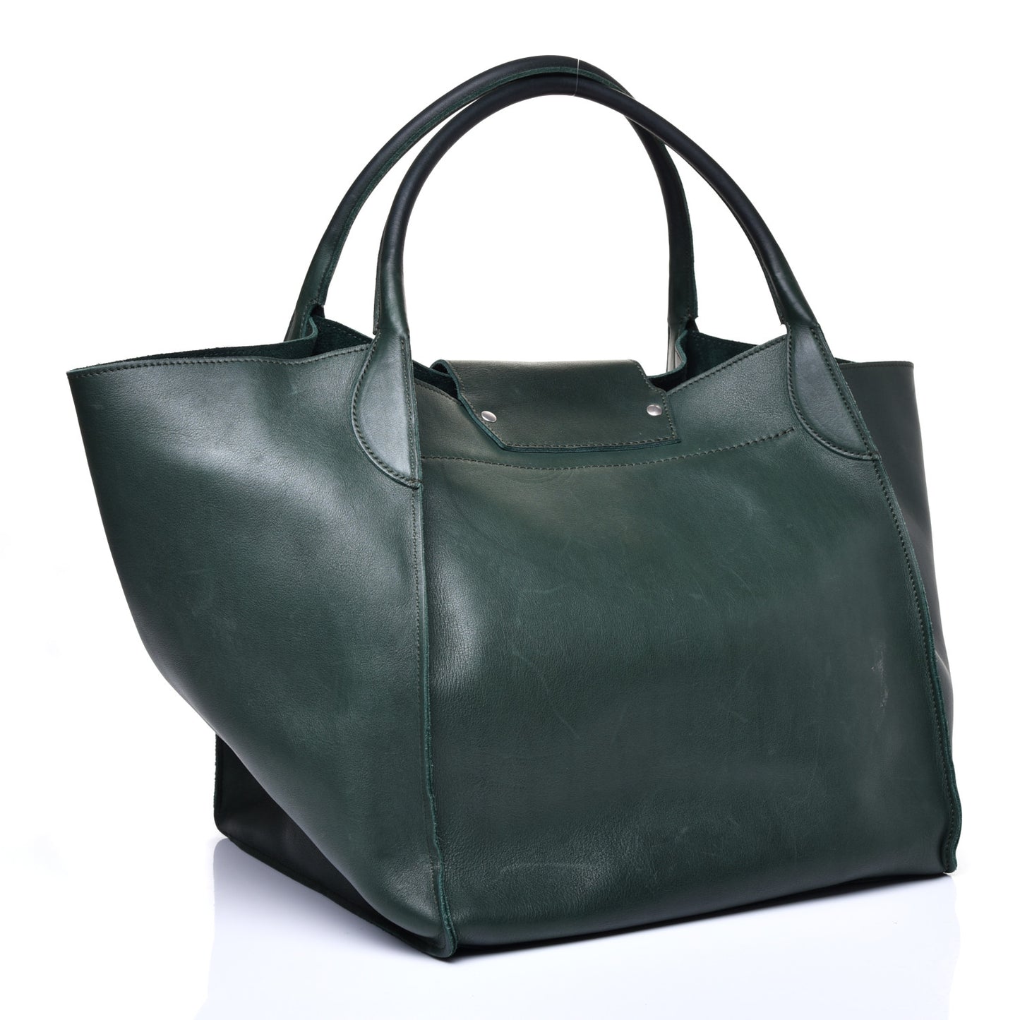 Smooth Calfskin Medium Big Bag Dark Green