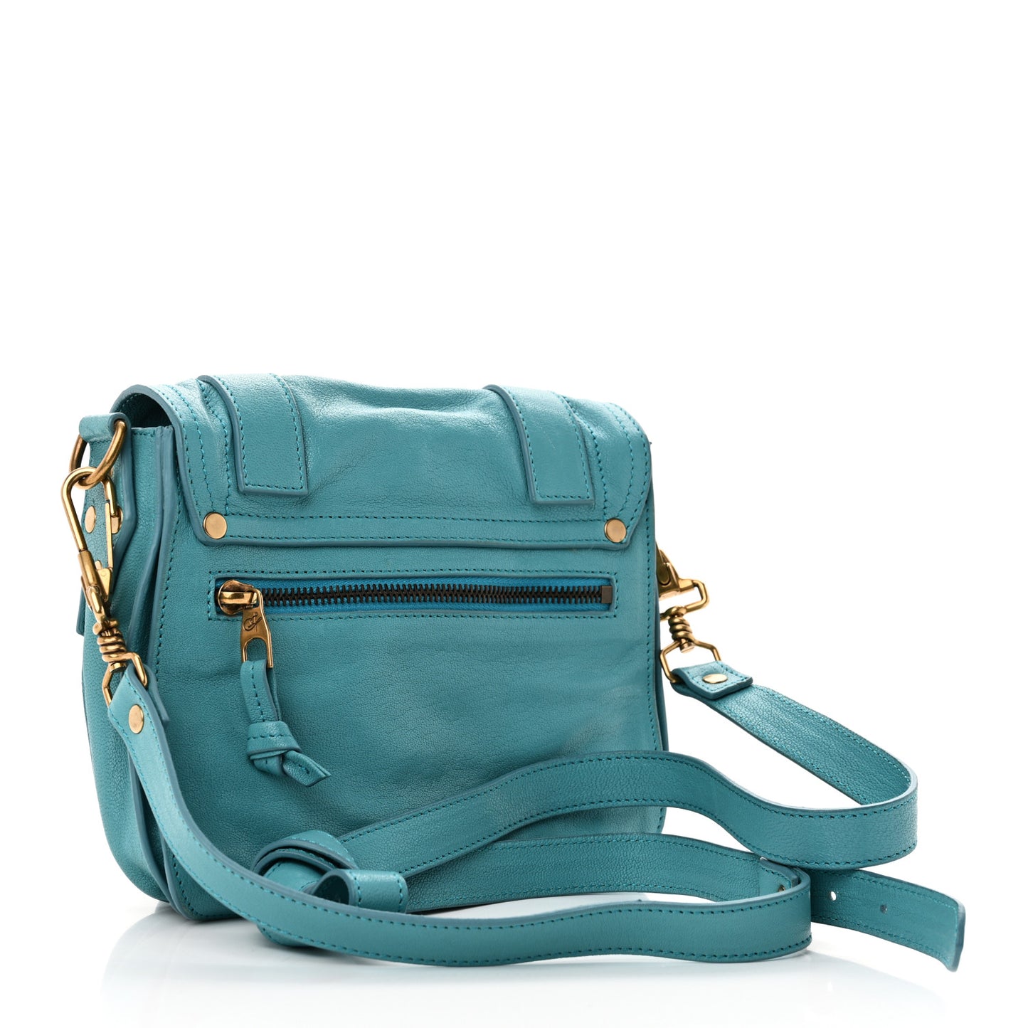 Lambskin PS1 Mini Pouch Messenger Bag Lagoon