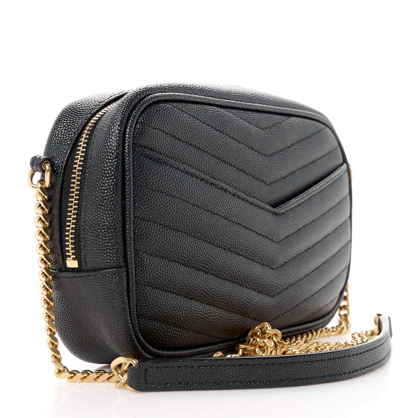 Grain De Poudre Matelasse Monogram Mini Lou Camera Bag Black