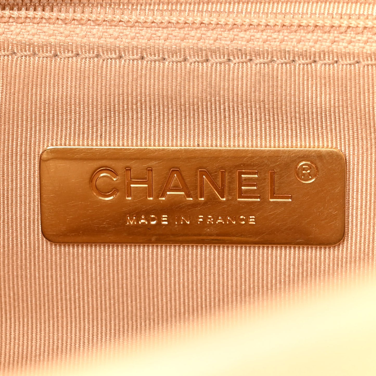 Lambskin Quilted Large Chanel 19 Flap Beige