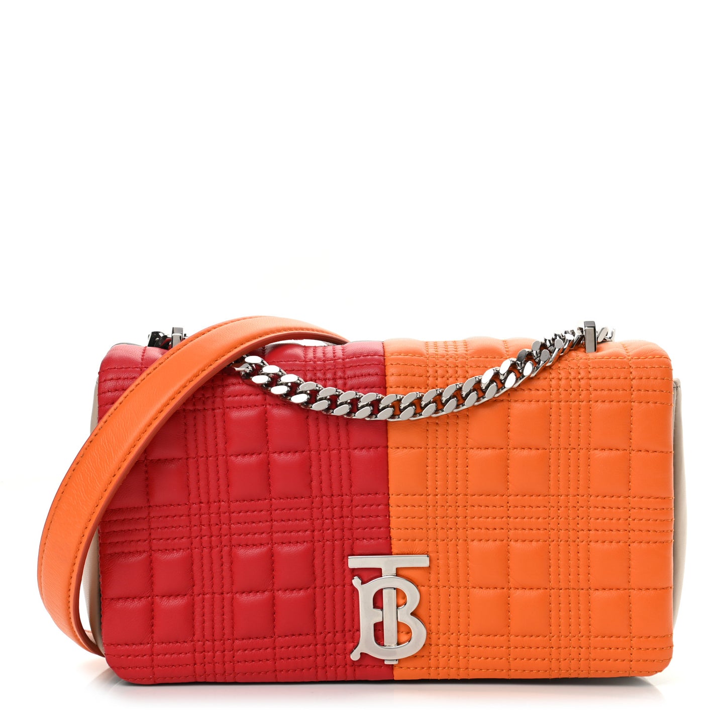 Lambskin Quilted Small Lola Bag Bright Red Orange