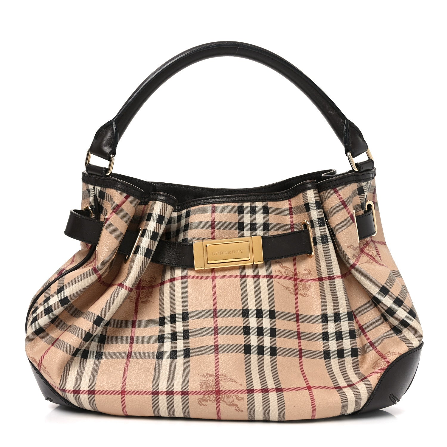 Burberryバッグ Burberry Haymarket Check Medium Willenmore Hobo Chocolate 1788732