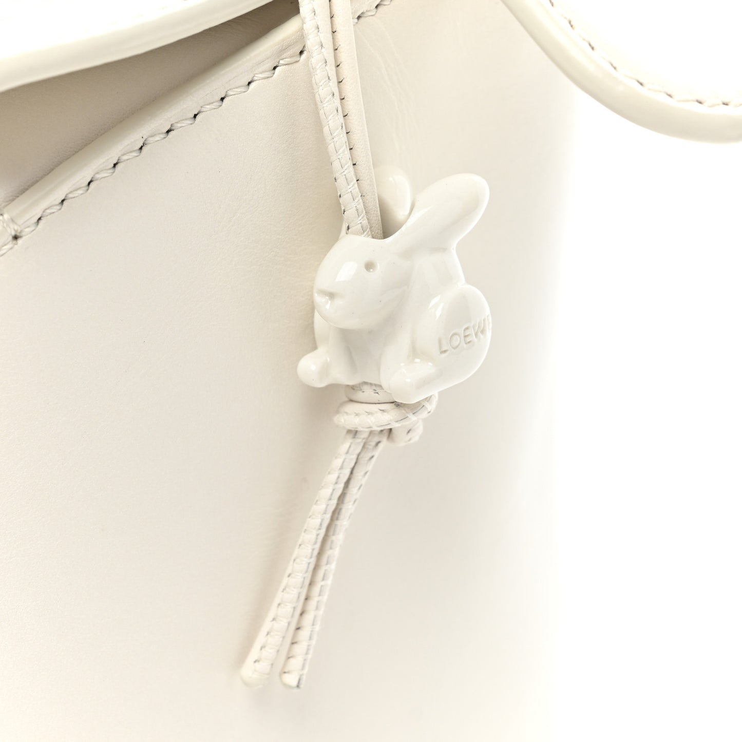 Satin Calfskin Small Puzzle Edge Bag White Glaze