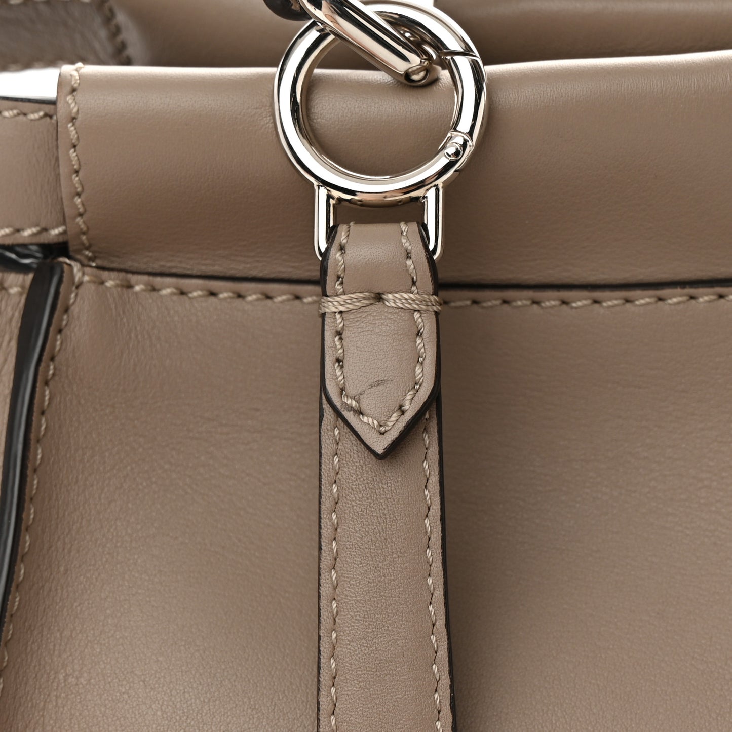 Vitello Seta Plexiglass Granite Large Peekaboo Iconic Satchel Tortora