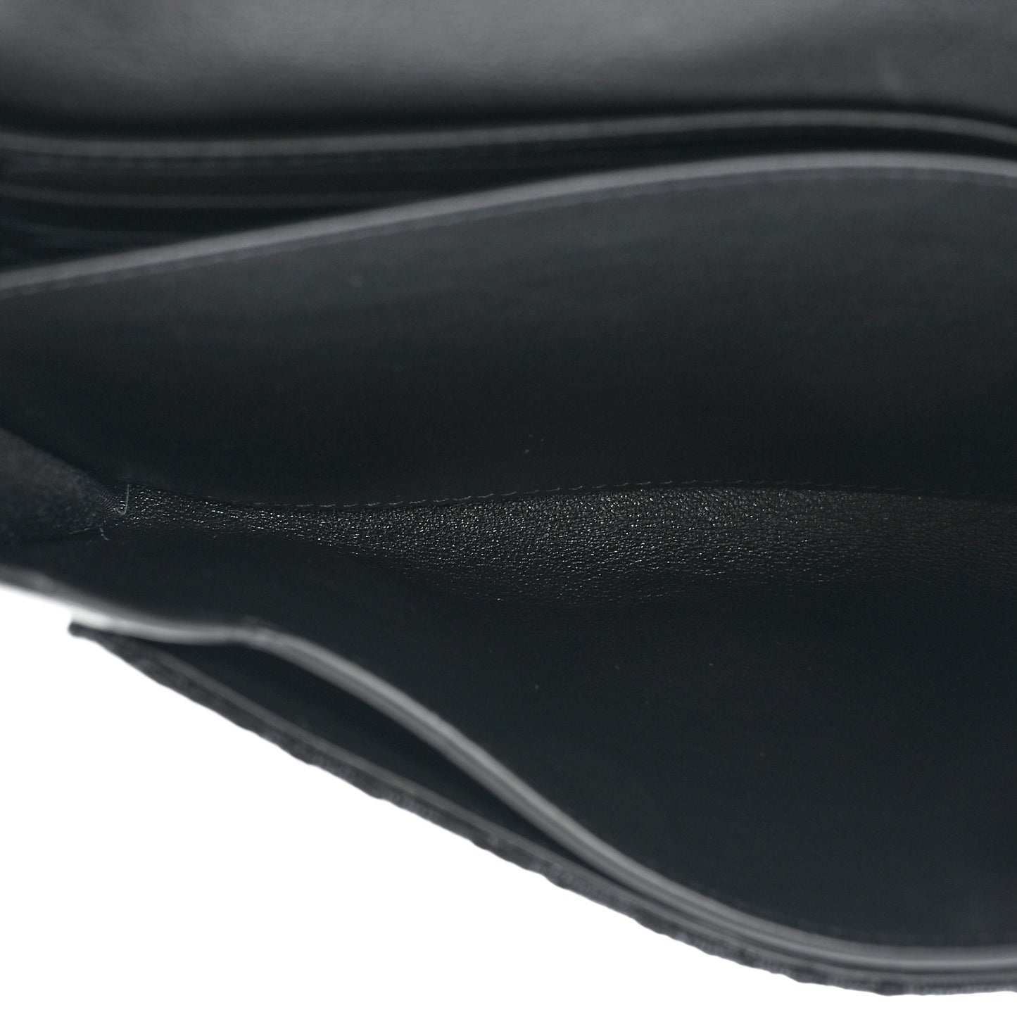 HOMME Oblique Double Saddle Wallet Black
