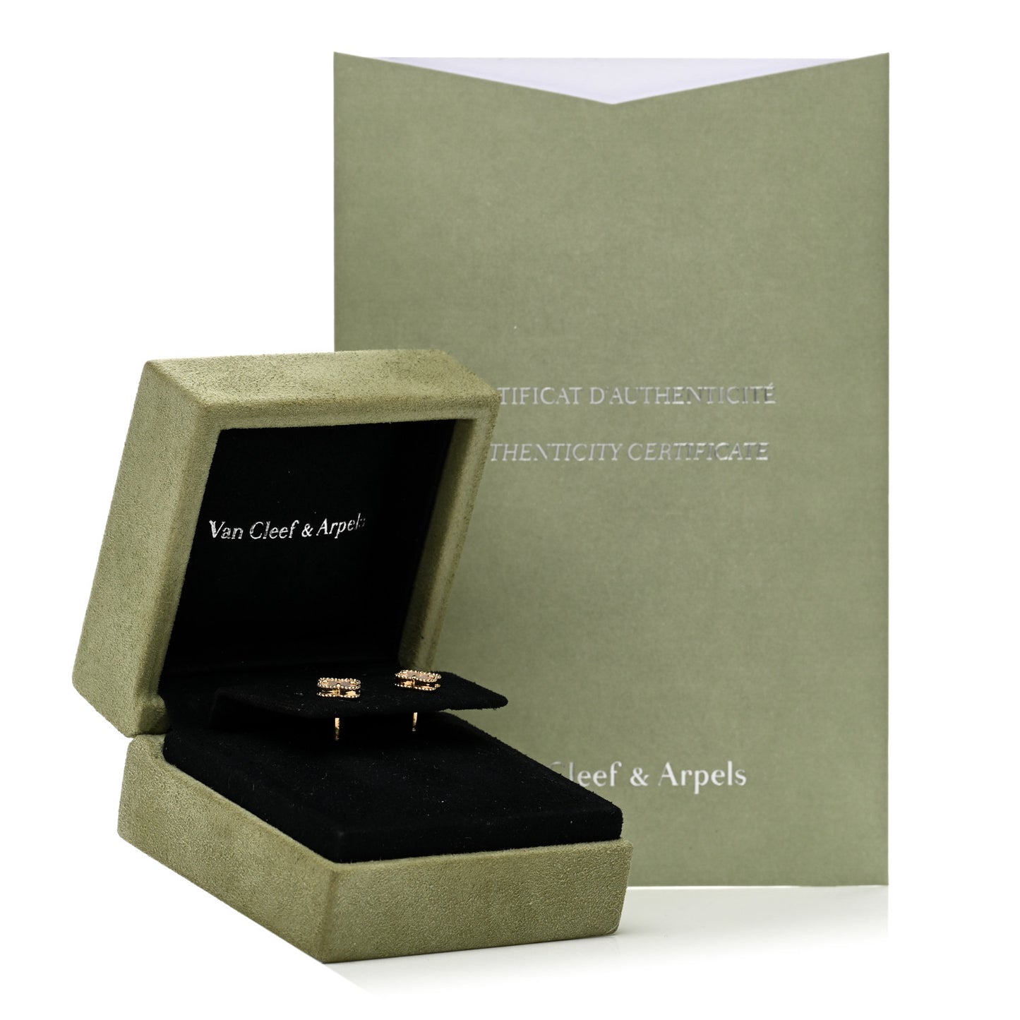 18K Yellow Gold Mother of Pearl Sweet Alhambra Earrings