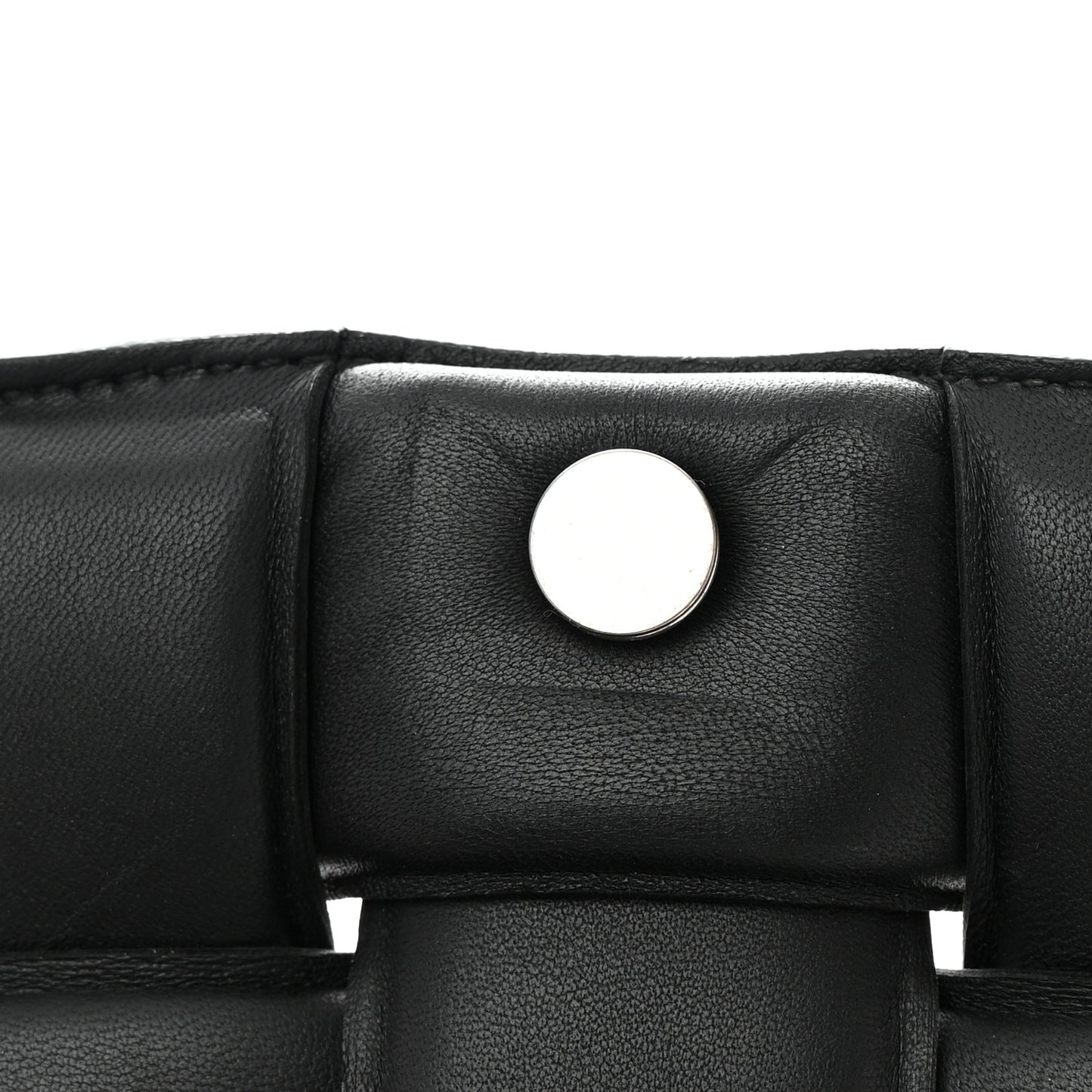 Nappa Maxi Intreccio Padded Cassette Crossbody Bag Black