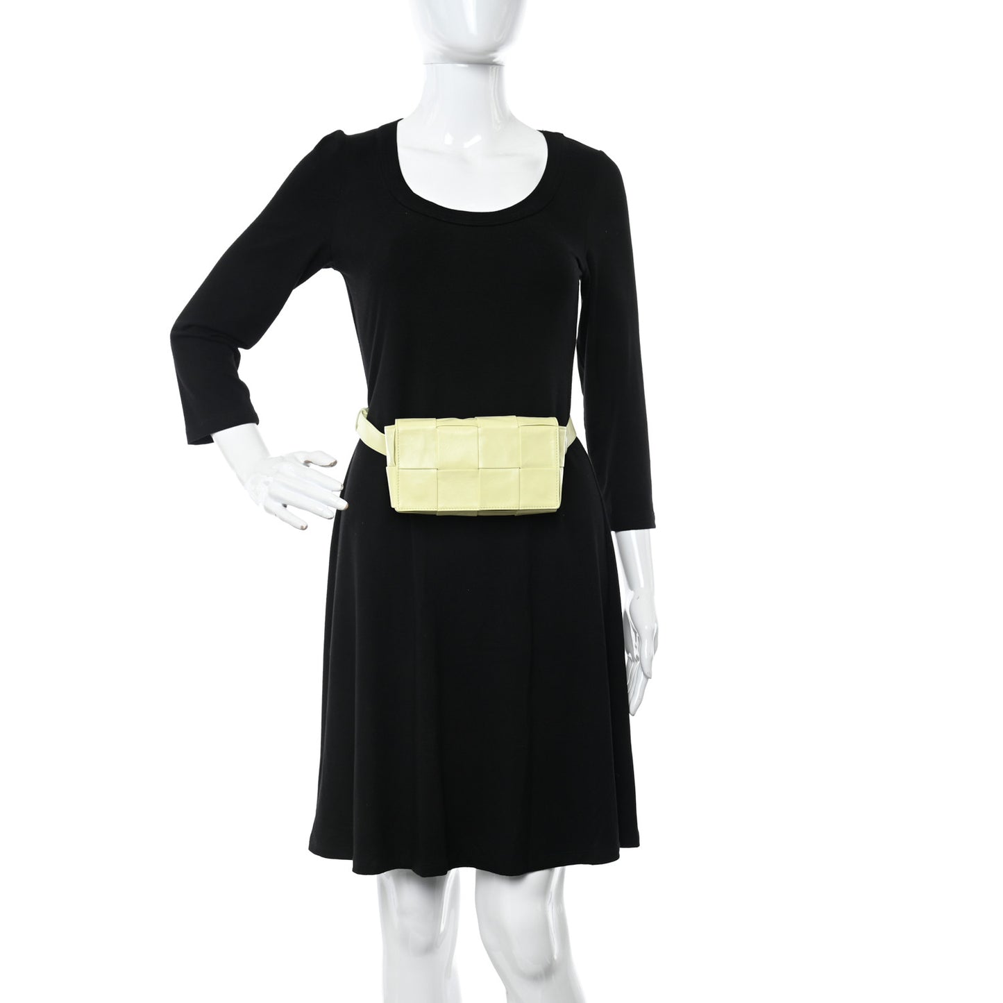 Paper Calfskin Intrecciato Cassette Belt Bag Lemon Washed