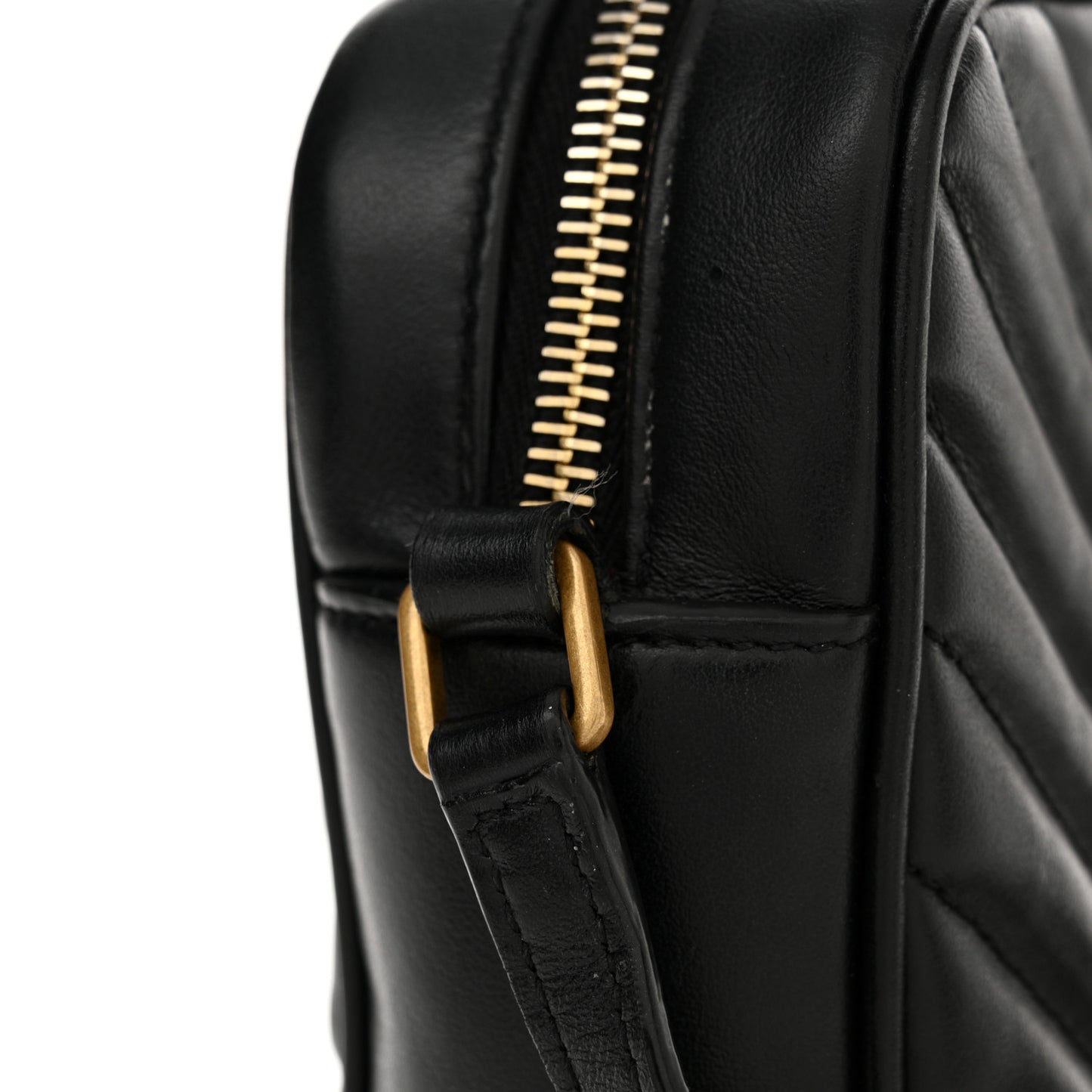 Calfskin Matelasse Monogram Lou Camera Bag Black