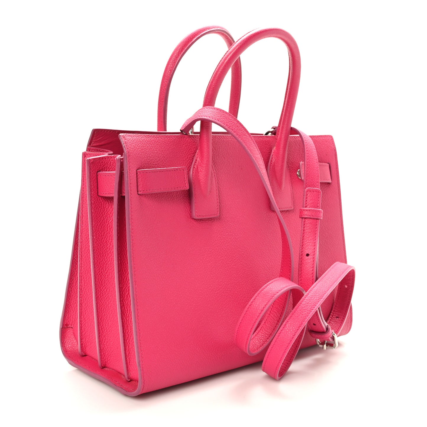 Grained Calfskin Baby Sac De Jour Lipstick Fuchsia