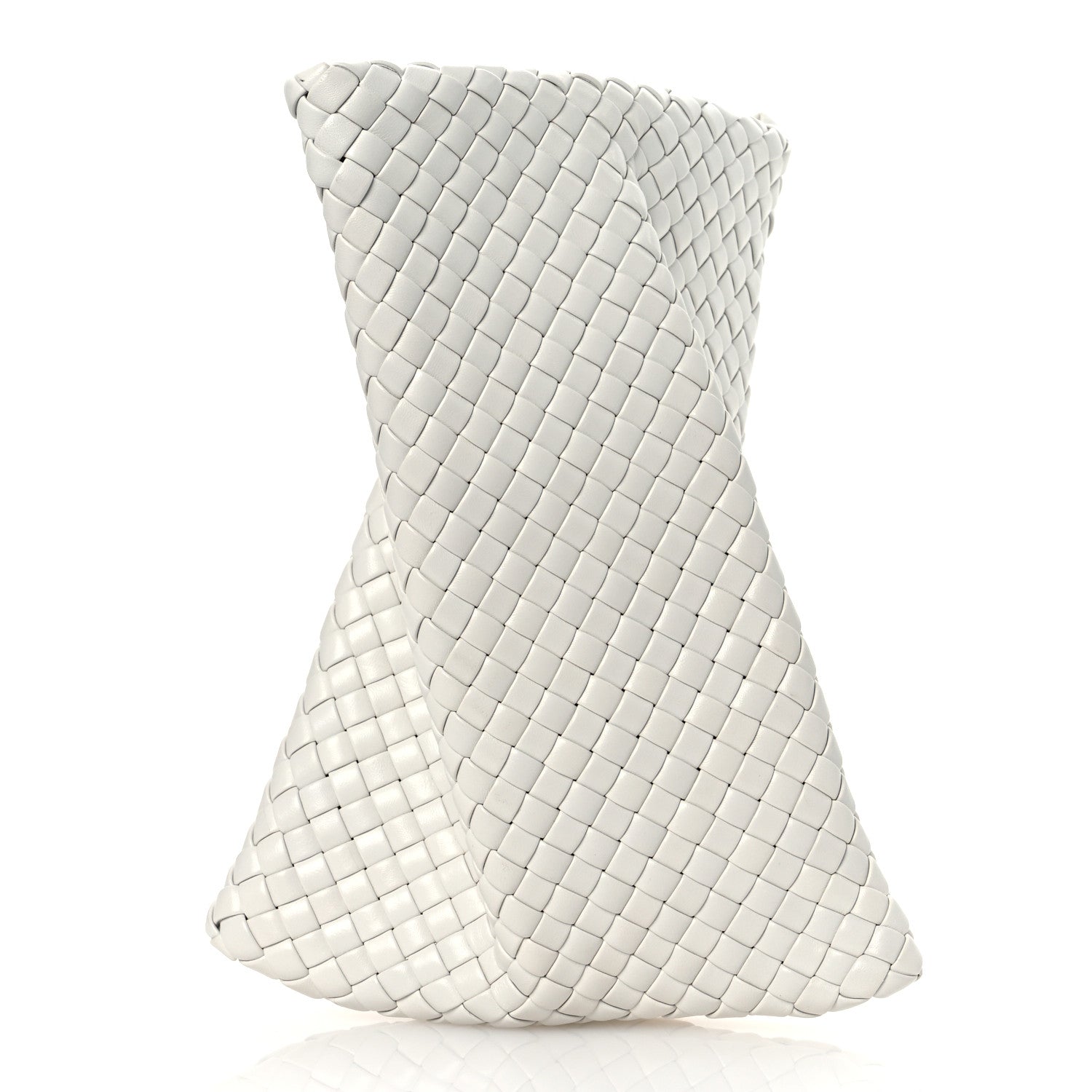 Bottega Veneta Nappa Intrecciato Crisscross Clutch Chalk 3 of 7