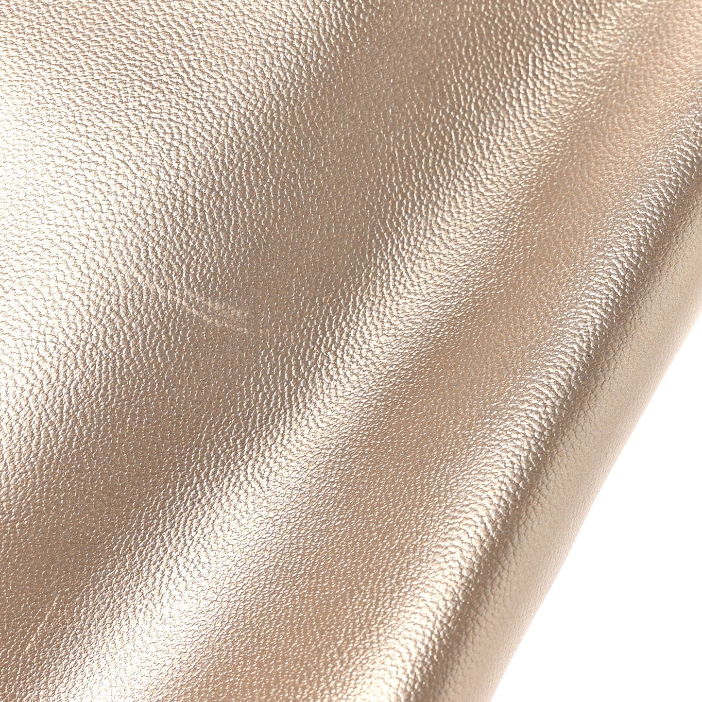 Metallic Vegan Leather Small Shopping Bag Gold