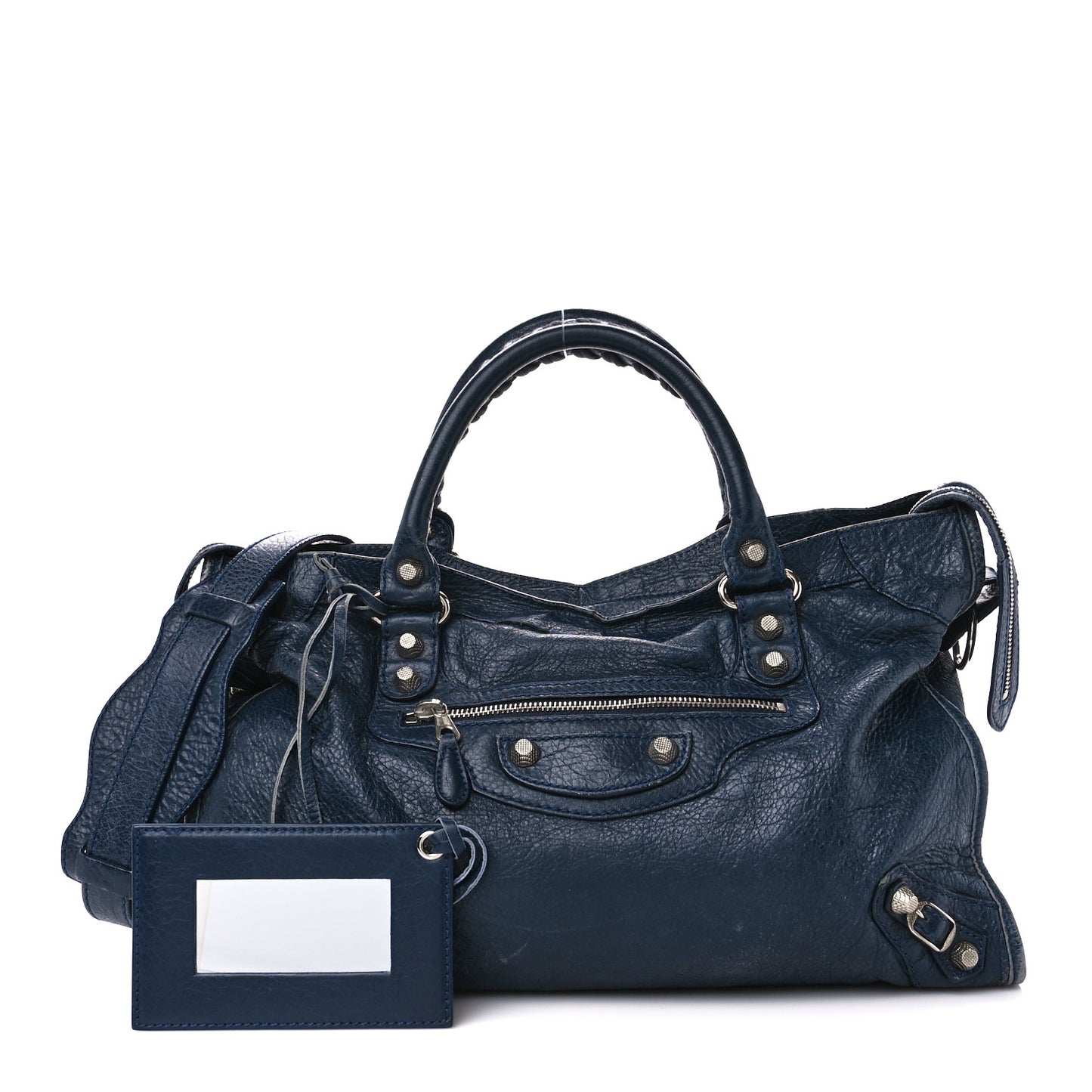 Agneau Giant 12 Silver Hardware City Bleu Obscur