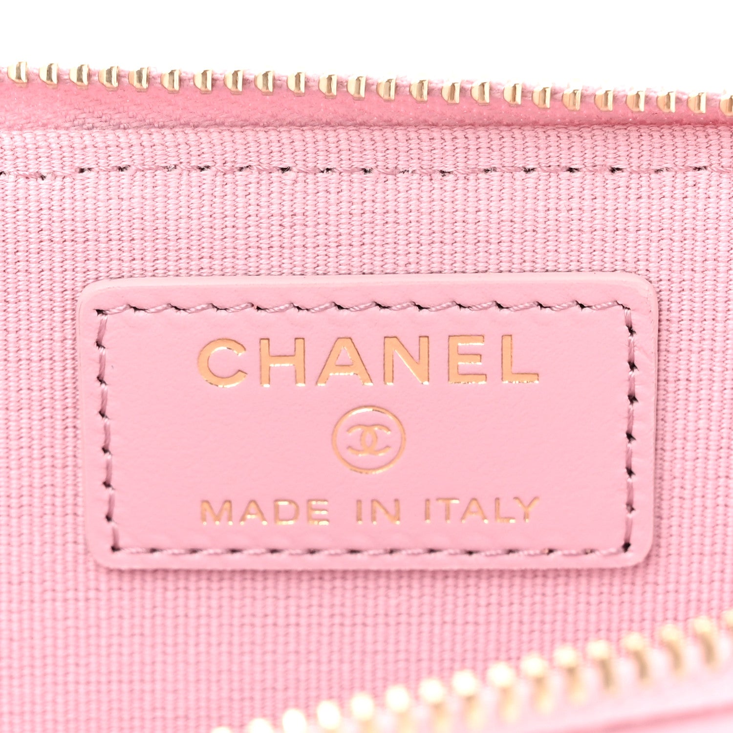 Chanel Caviar Quilted CC Zip Around Card Holder Light Pink 7 of 9