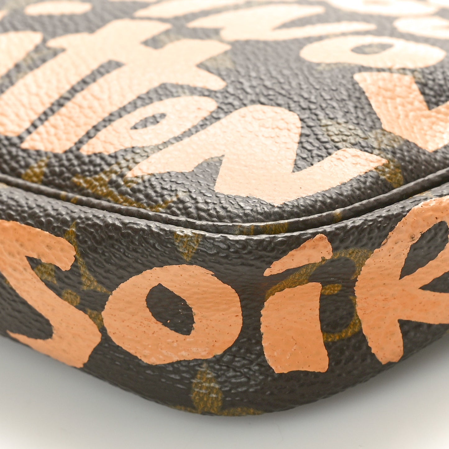 Monogram Graffiti Pochette Accessories Peach