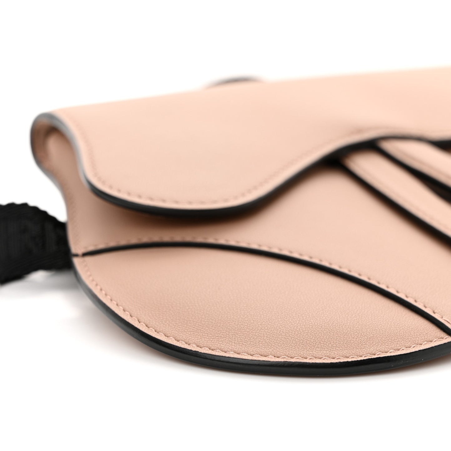 Ultra Matte Calfskin Saddle Belt Bag Rose Des Vents