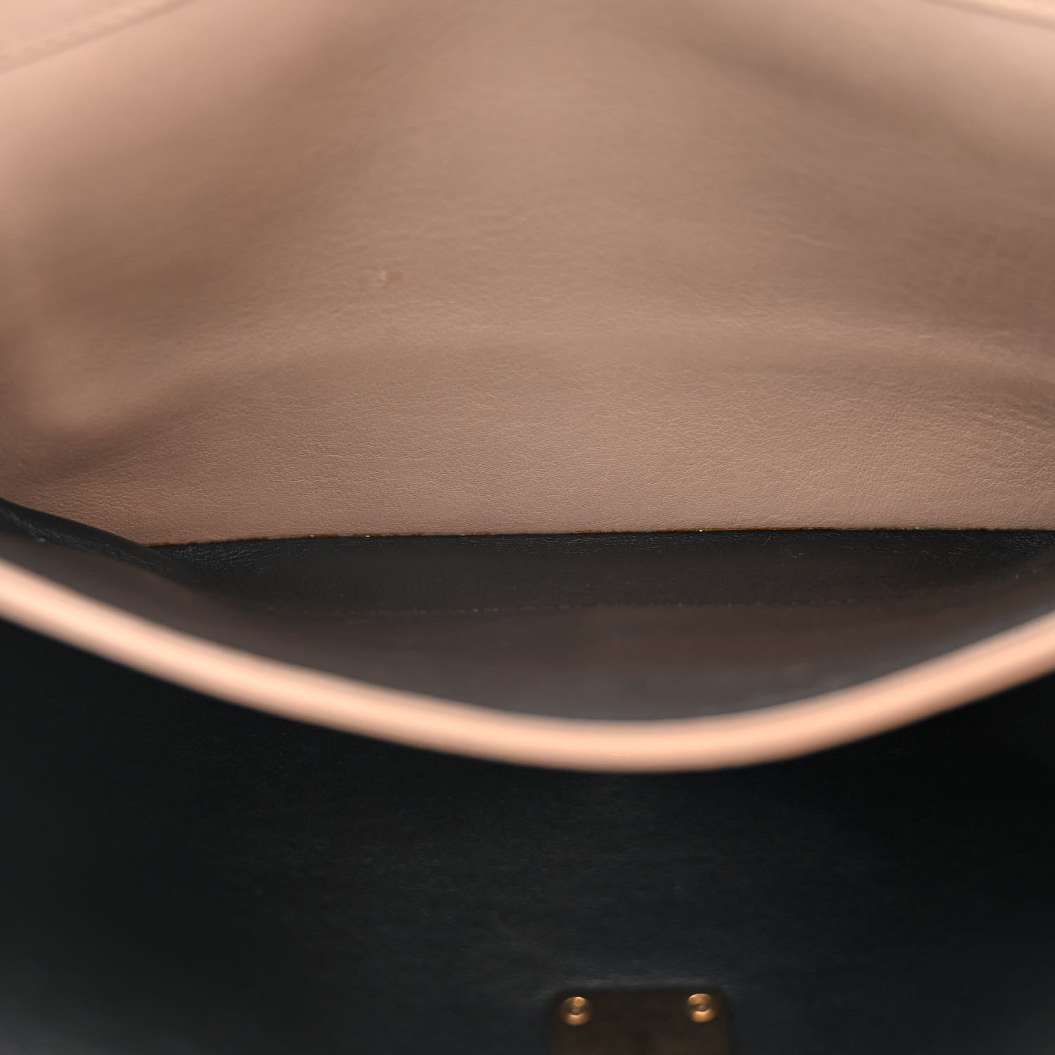 Celine Lambskin Clasp Clutch Foldover Bag Beige 5 of 11