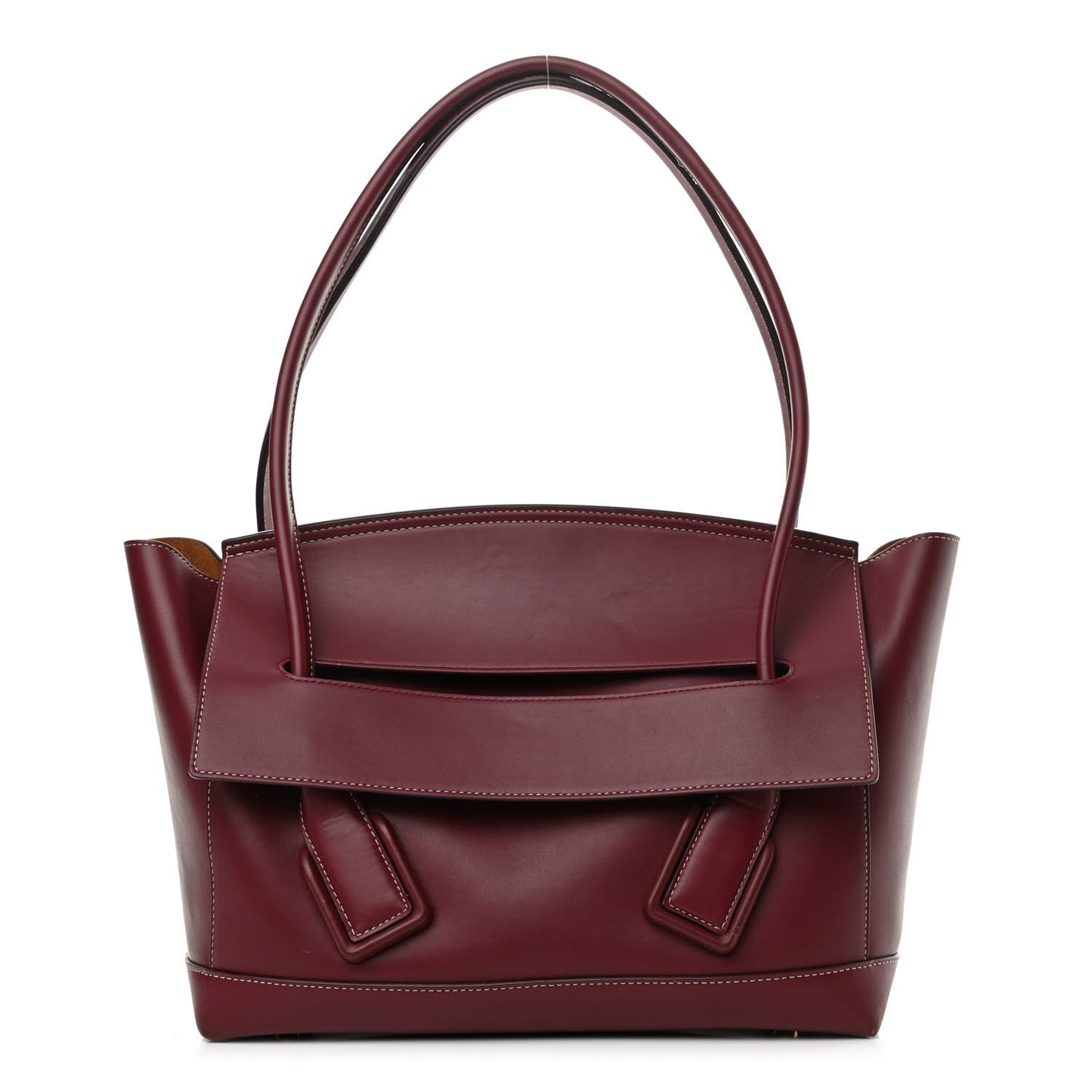 French Calfskin Maxi Intrecciato Medium Arco Bordeaux