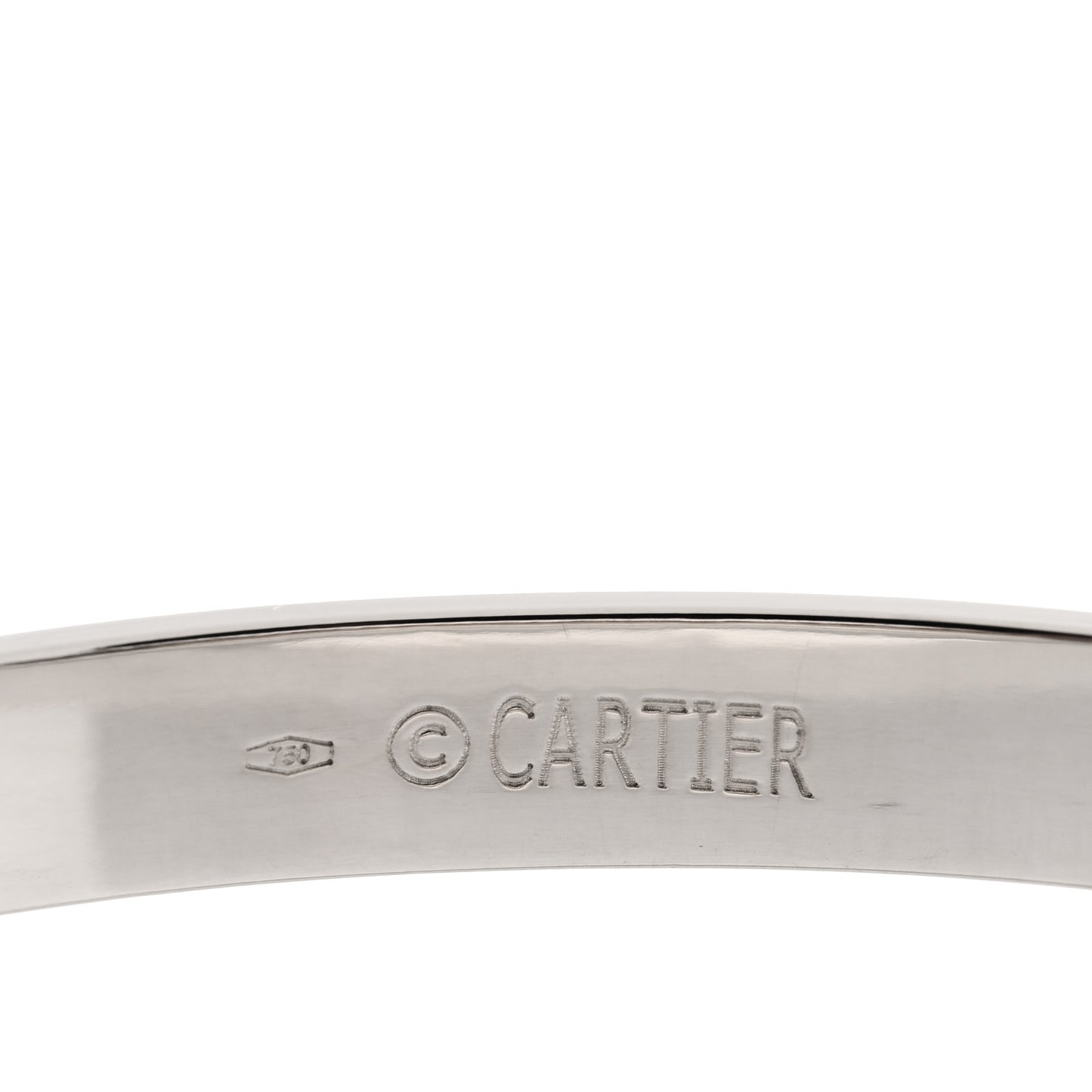 18K White Gold LOVE Bracelet 16