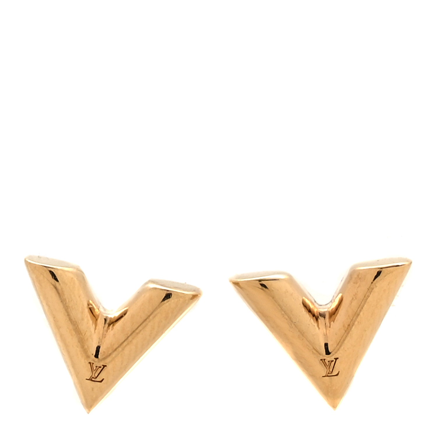 LOUIS VUITTON ピアス V ゴールド Louis Vuitton Brass Essential V Stud Earrings Gold 1926723