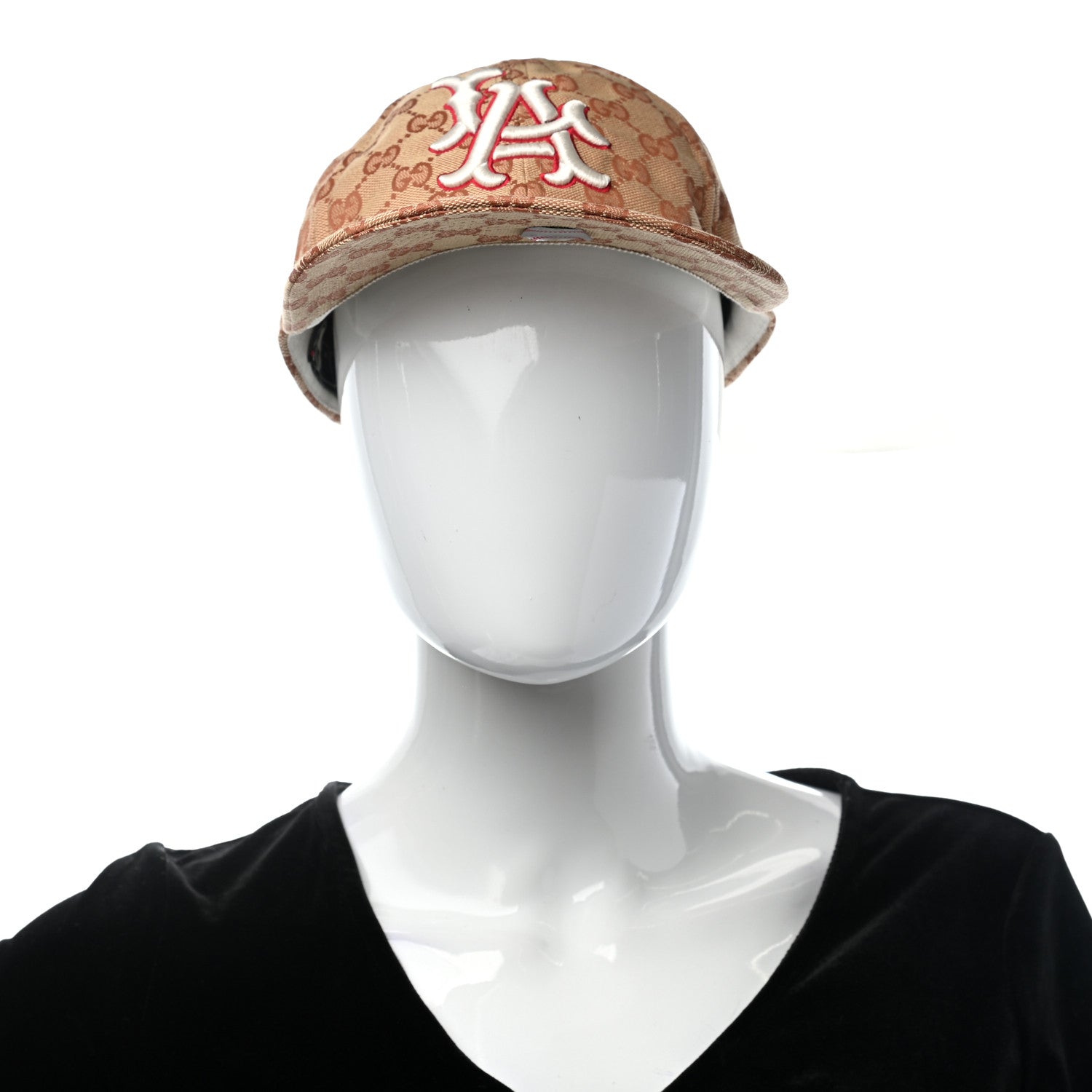 Gucci X MLB Monogram LA Dodgers Baseball Hat 57-61 Beige Ruggine 2 of 11