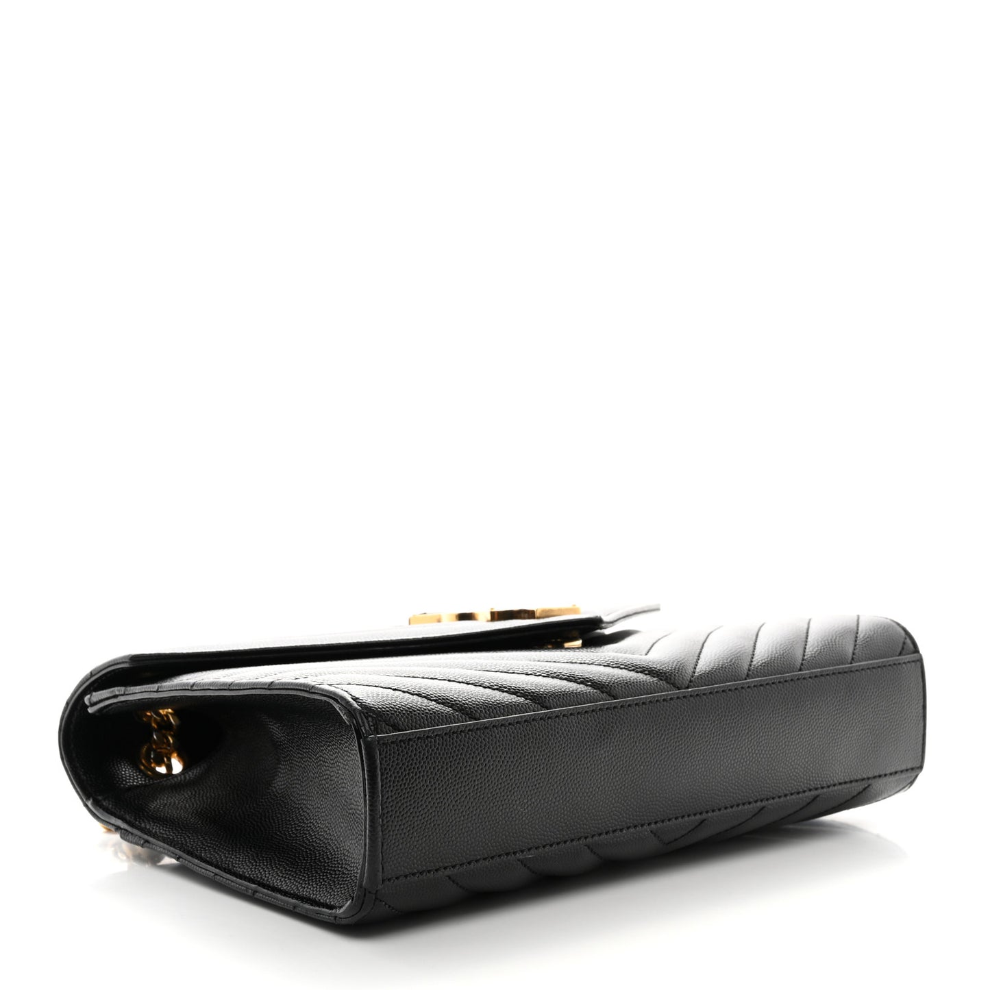 Grain De Poudre Matelasse Chevron Medium Monogram Satchel Black