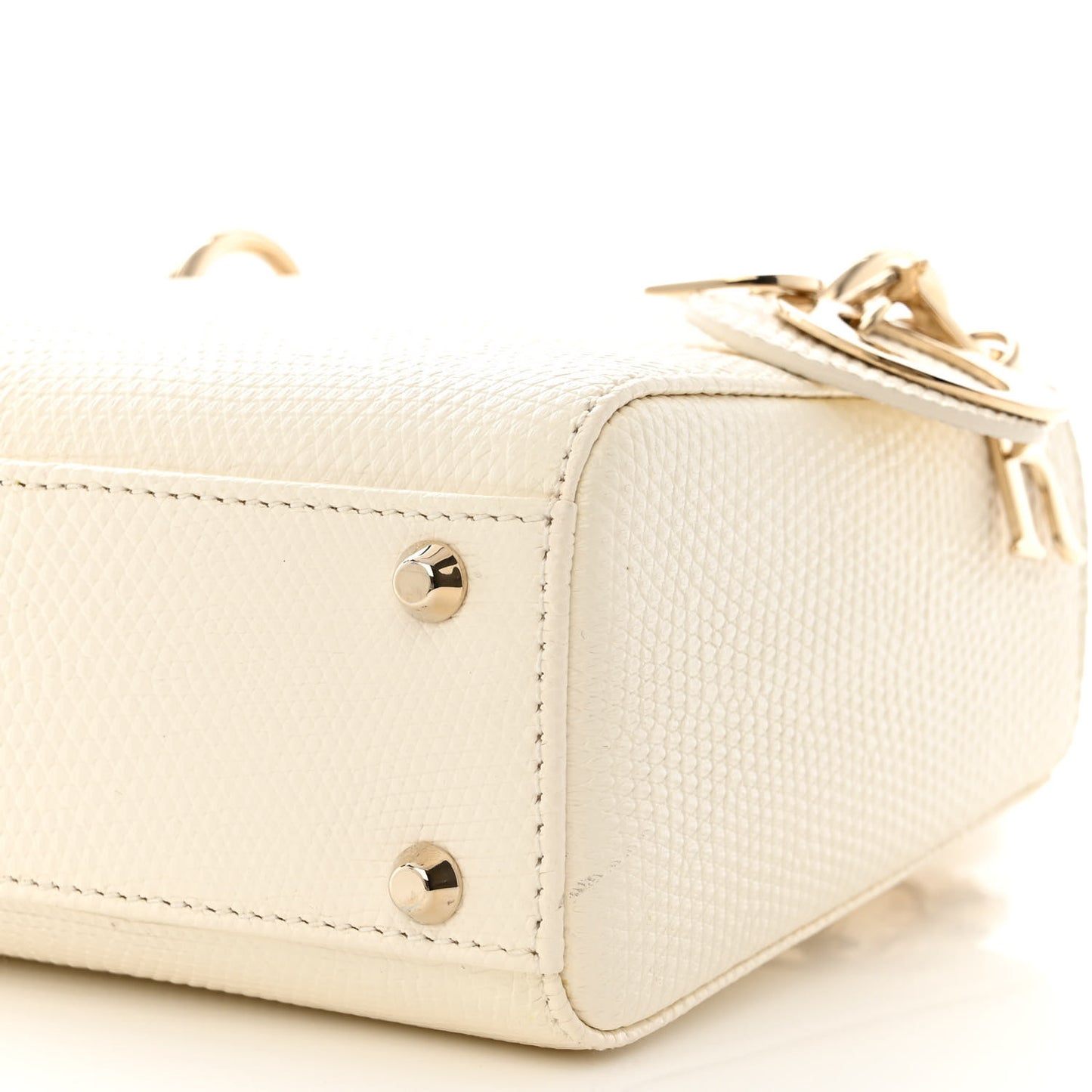 Lizard Mini Lady Dior White