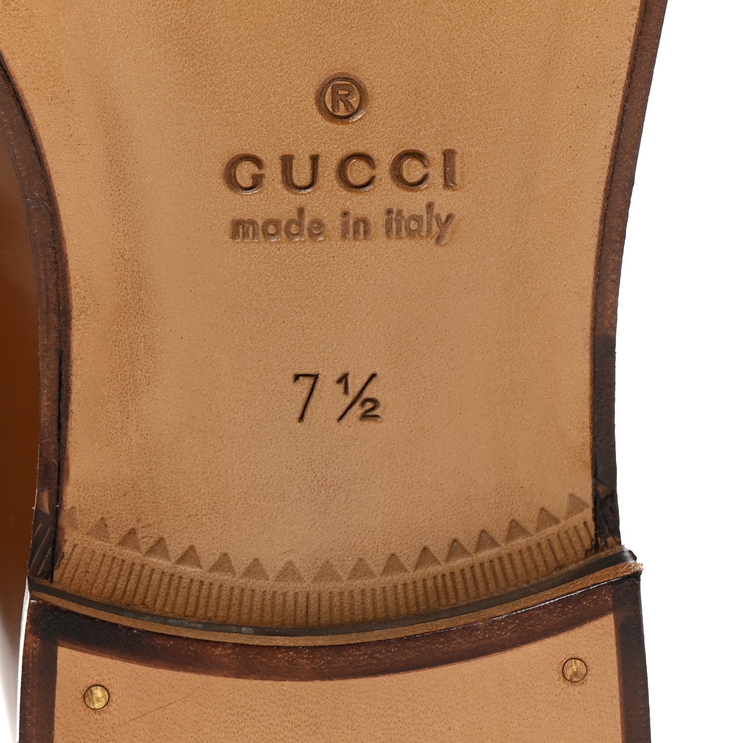 Gucci Calfskin Mens Interlocking G Millennial Ribot Loafers 7.5 Cuir 7 of 10