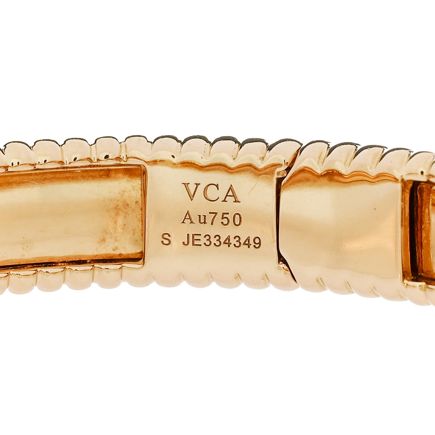 18K Yellow Gold Perlee Signature Bangle Bracelet S