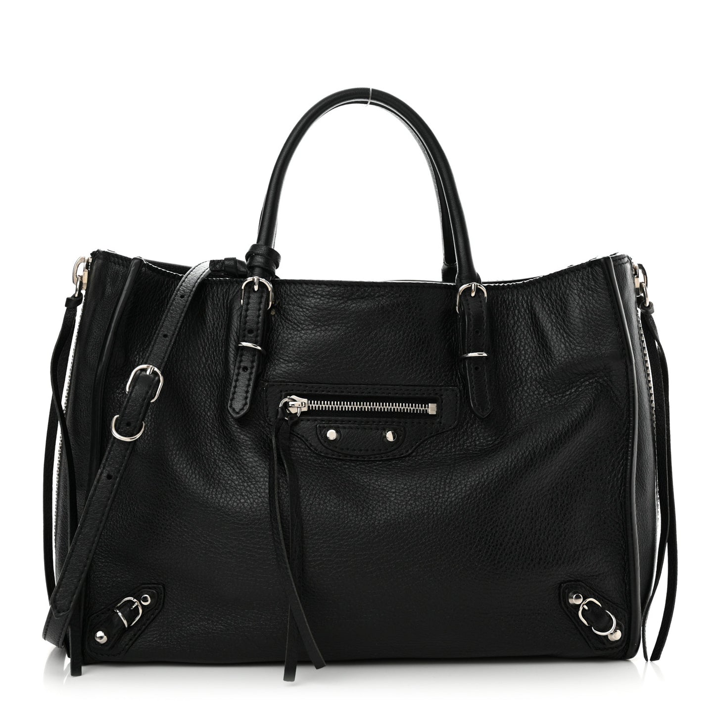 Calfskin Papier Mini A4 Tote Black