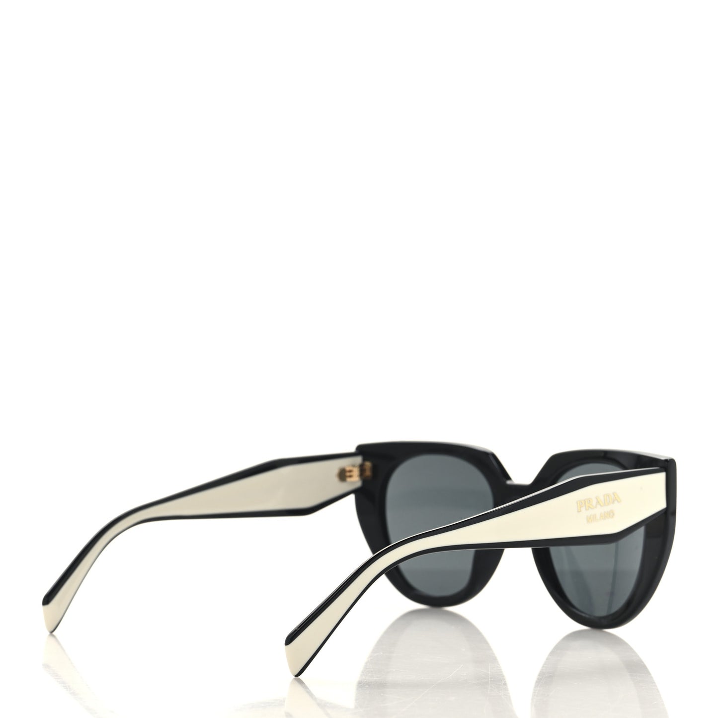 Acetate Square Sunglasses SPR 14W Black White