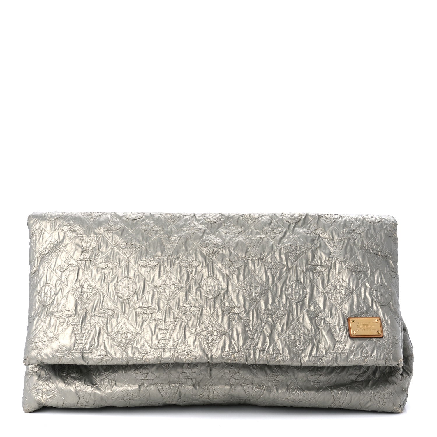 Louis Vuitton Jacquard Quilted Monogram Limelight Clutch GM Perle 1 of 12