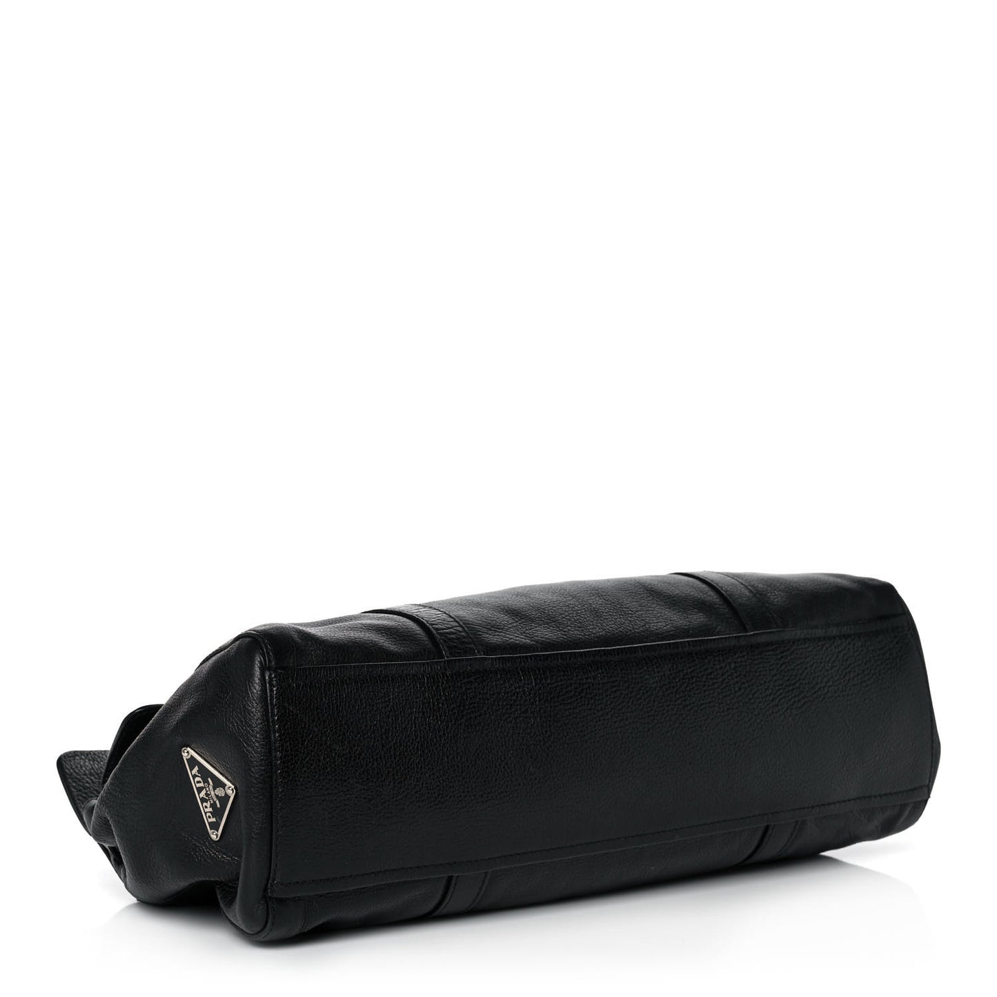 Royal Calf Easy Foldover Pushlock Satchel Black