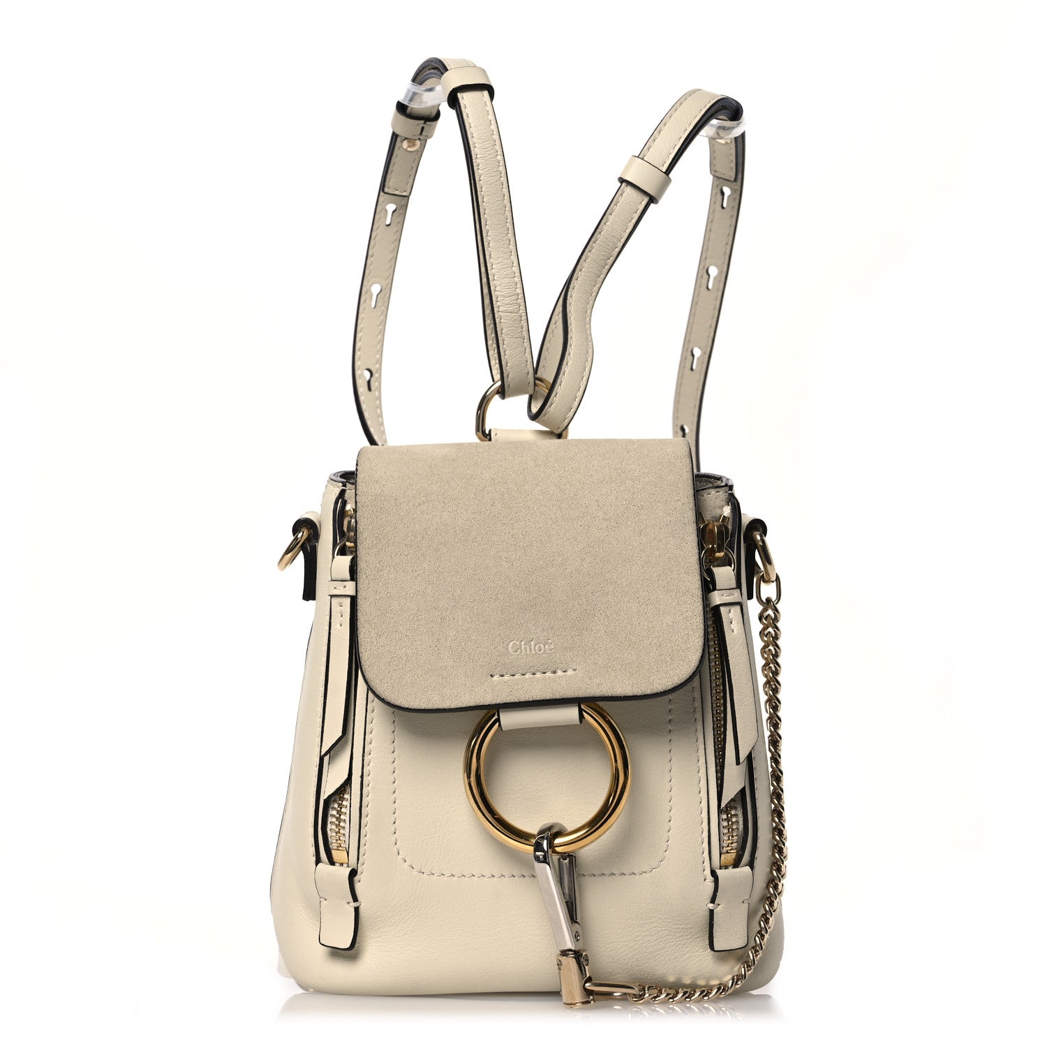 chloe backpack mini white Chloe Suede Calfskin Mini Faye Backpack Off White 1587498 – FASHIONPHILE